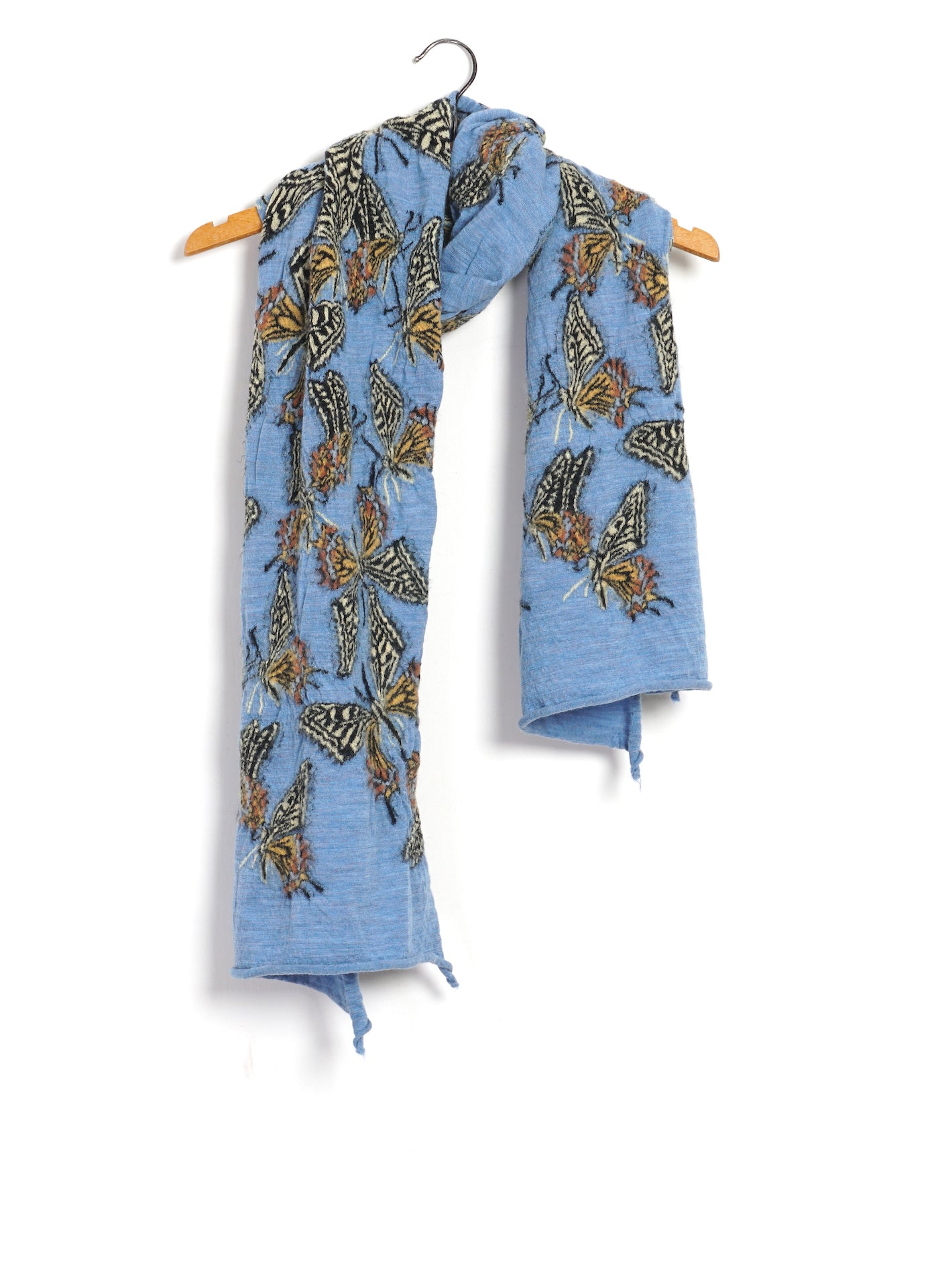 Blue butterfly scarf