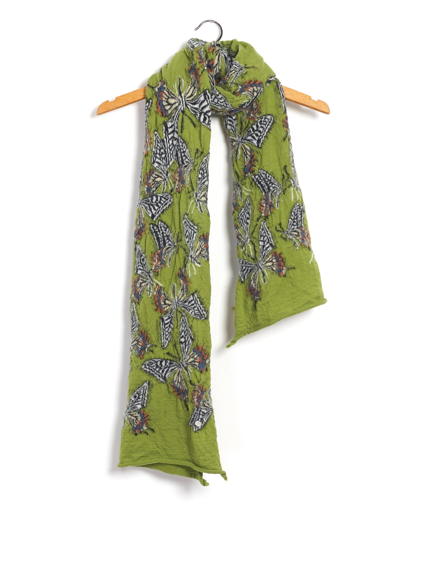 BUTTERFLY | Compressed Wool Scarf | Green