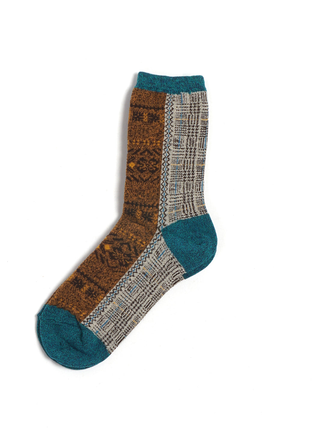 FAIR ISLE | 144 Yarns 1Tone Socks | Brown