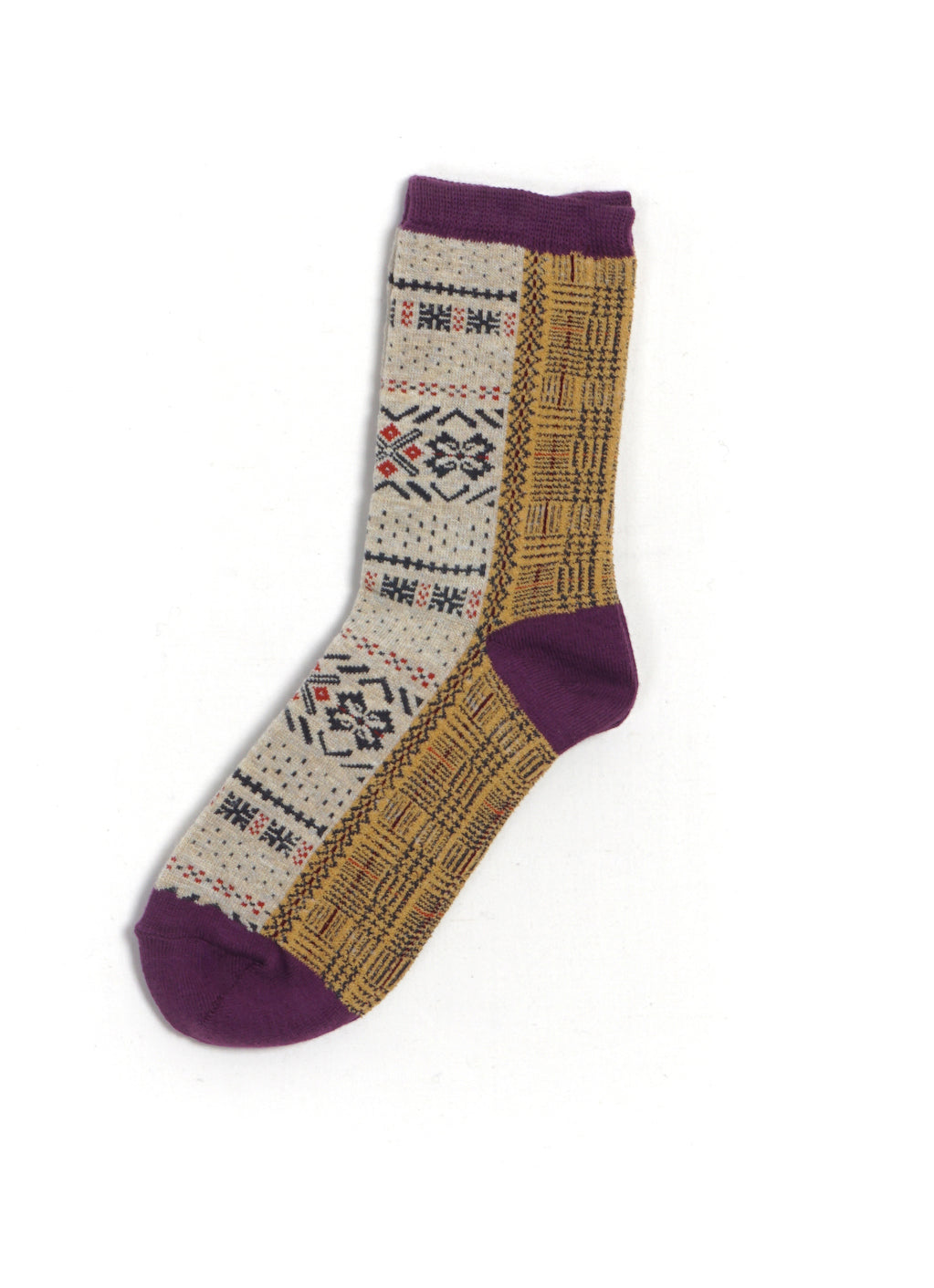 FAIR ISLE | 144 Yarns 1Tone Socks | Ecru