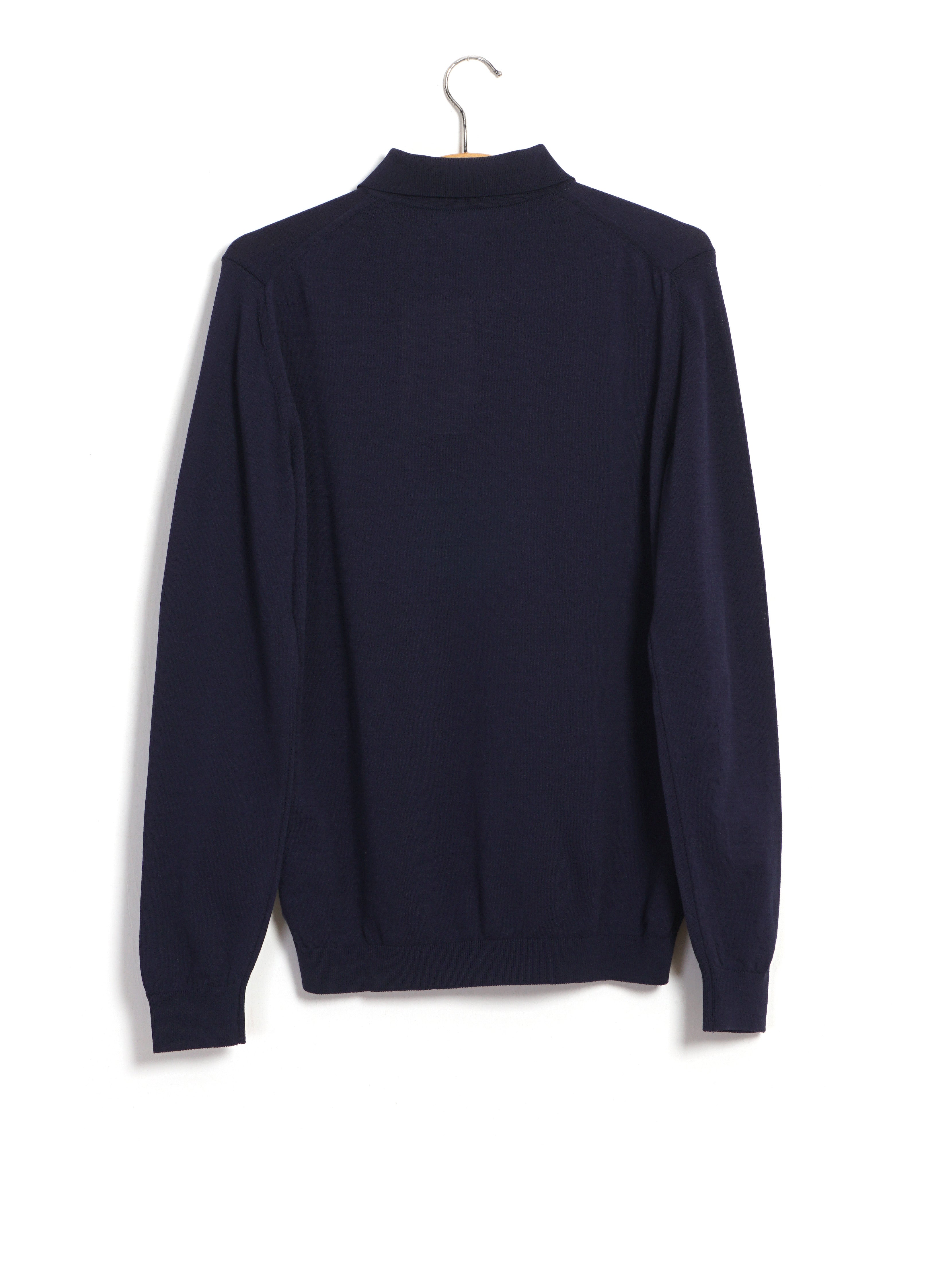 IC8 | Ice Cotton Poloneck Long Sleeve | Navy