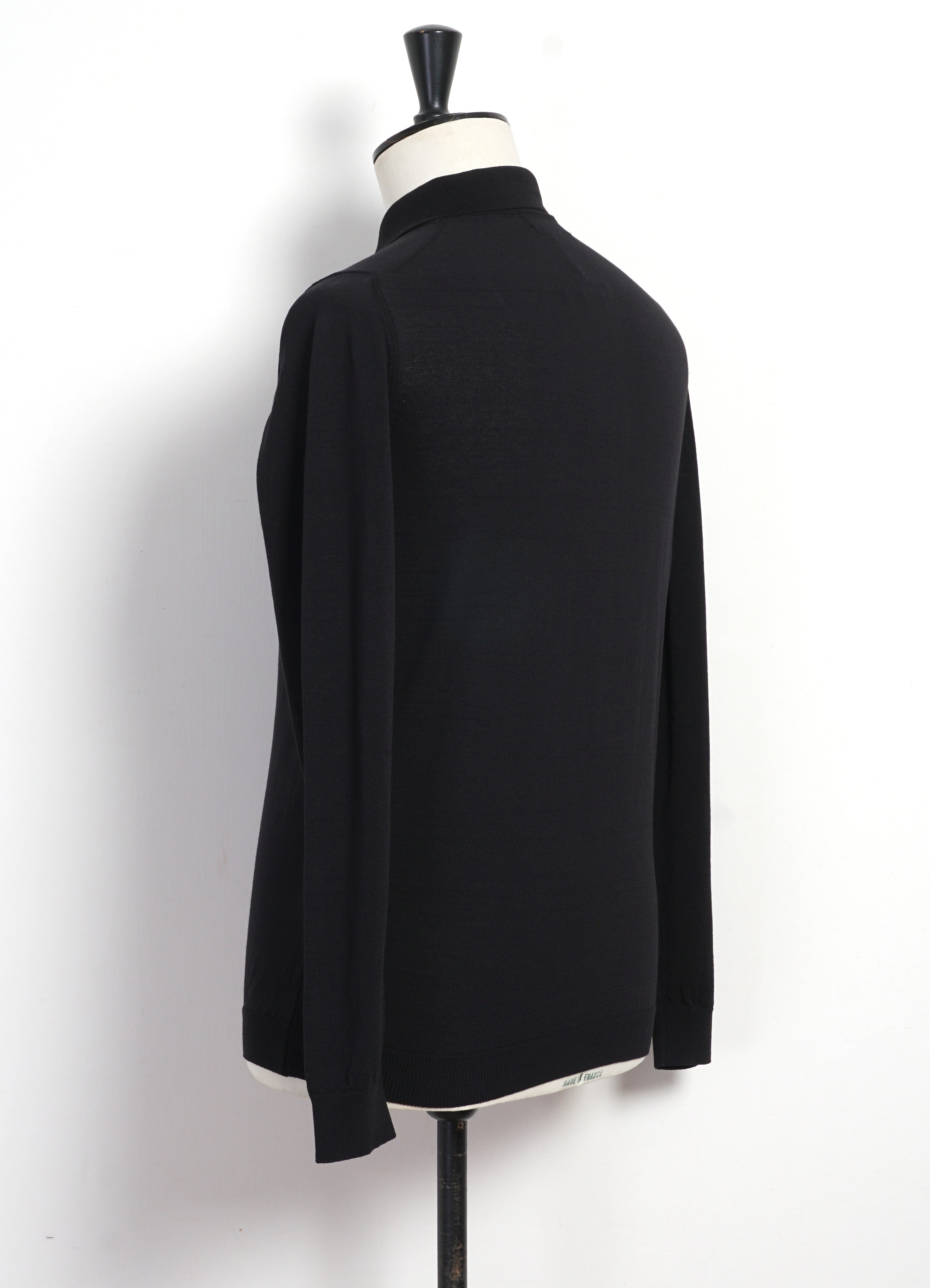IC8 | Ice Cotton Poloneck Long Sleeve | Black