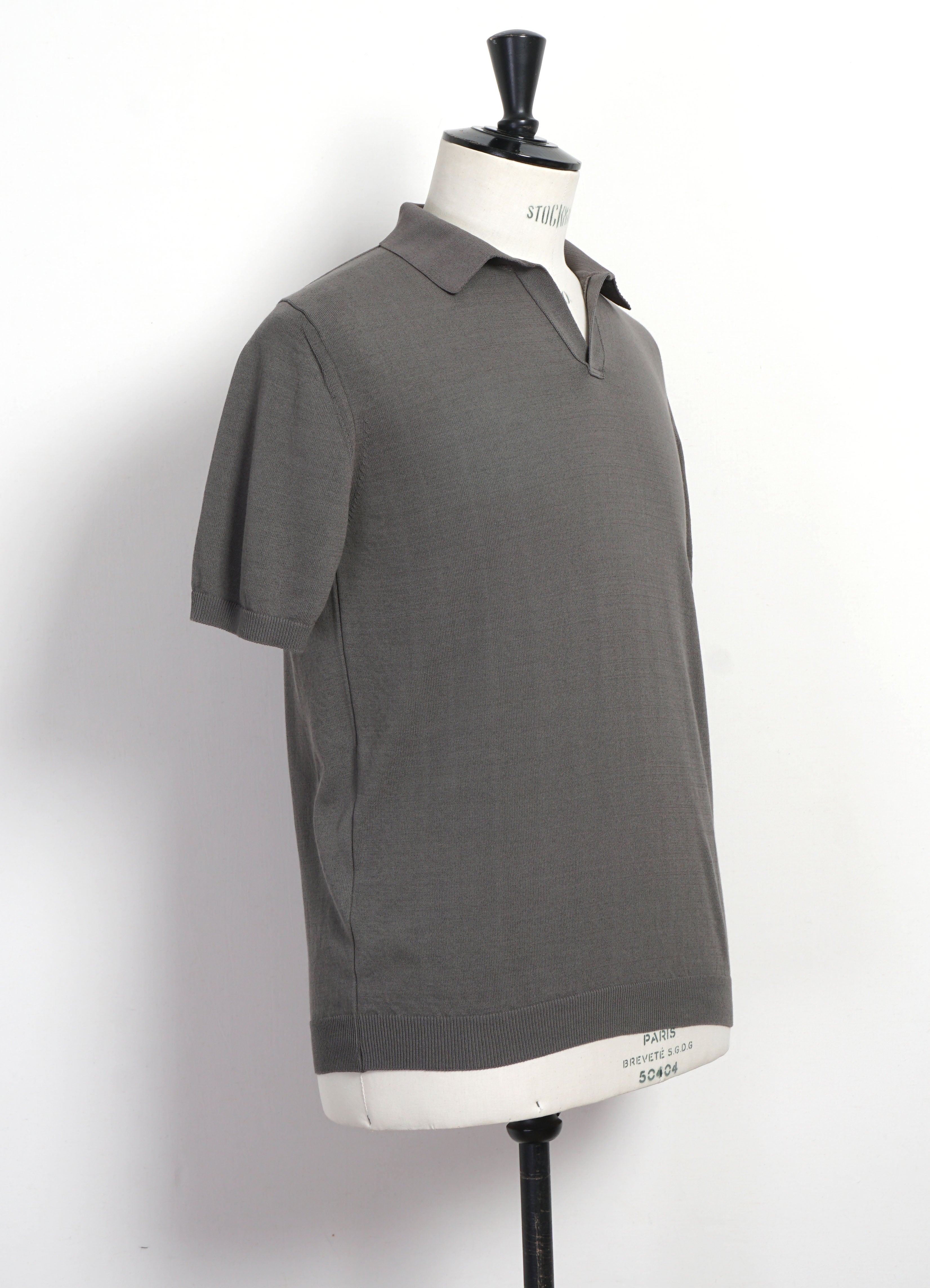 IC5 | Ice Cotton Skipper Poloneck | Charcoal