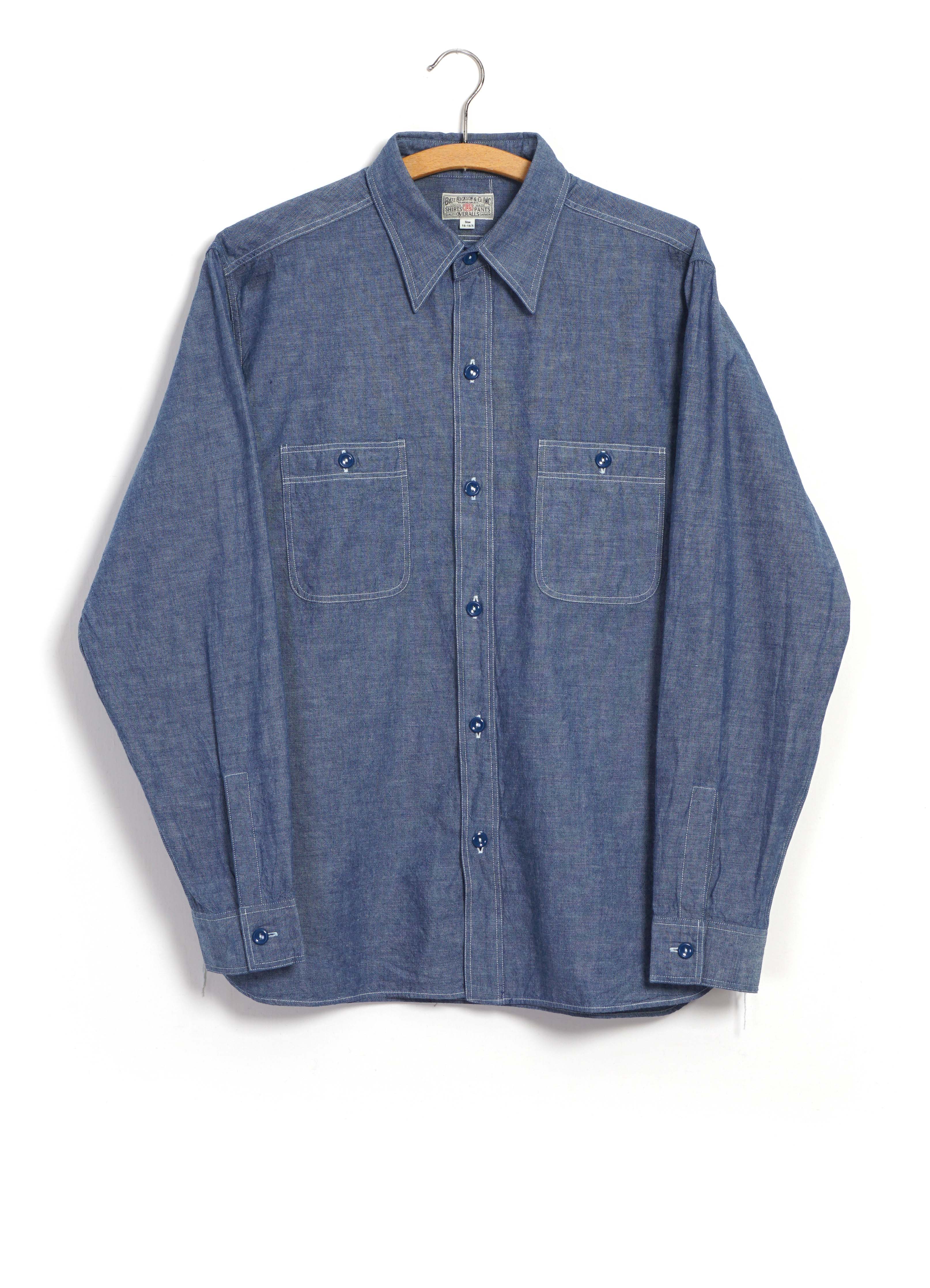 CHAMBRAY WORK SHIRT | Blue – HANSEN Garments