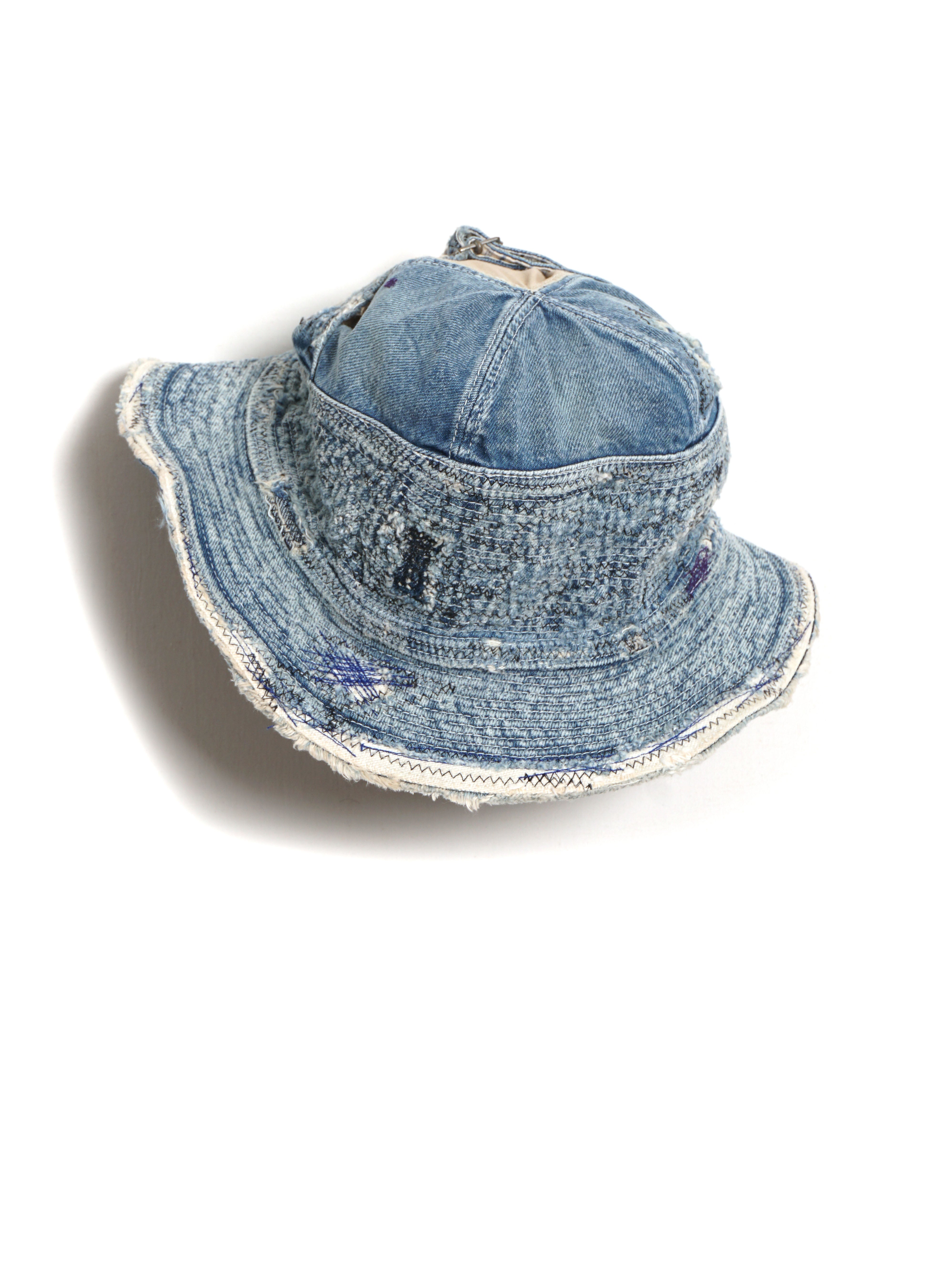 THE OLD MAN AND THE SEA | 11.5oz Denim Bucket Hat (Crash Remake) | Indigo