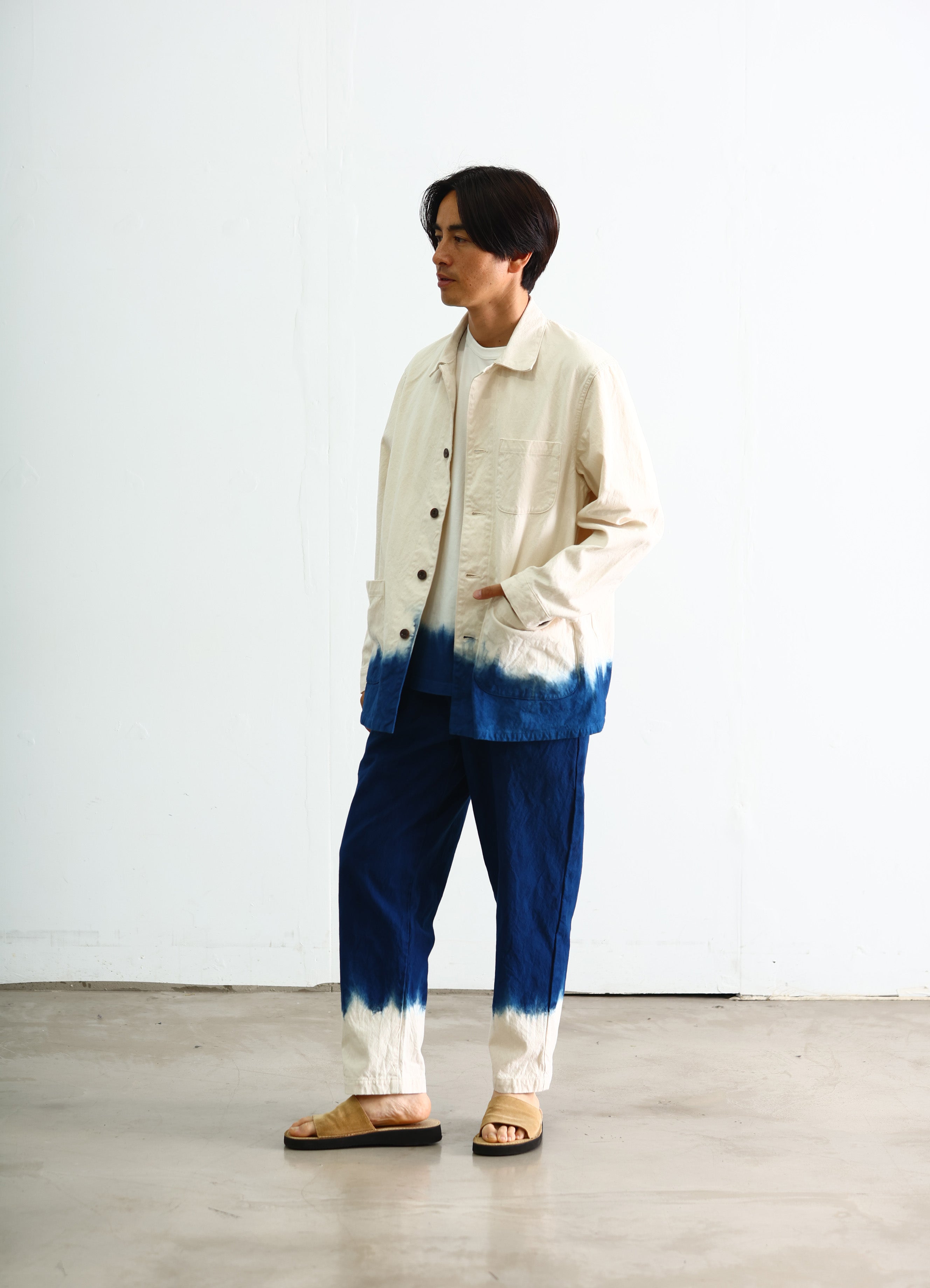 10oz Canvas Tapered 2Tuck Pants | Natural Indigo