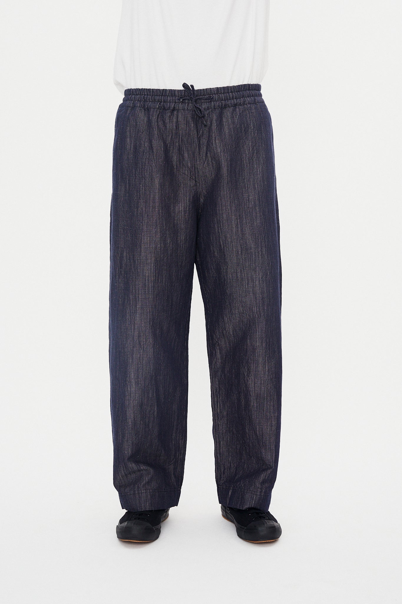 EMIR 31-66-3 | Loose Drawstring Pants | Navy Dobby – HANSEN Garments