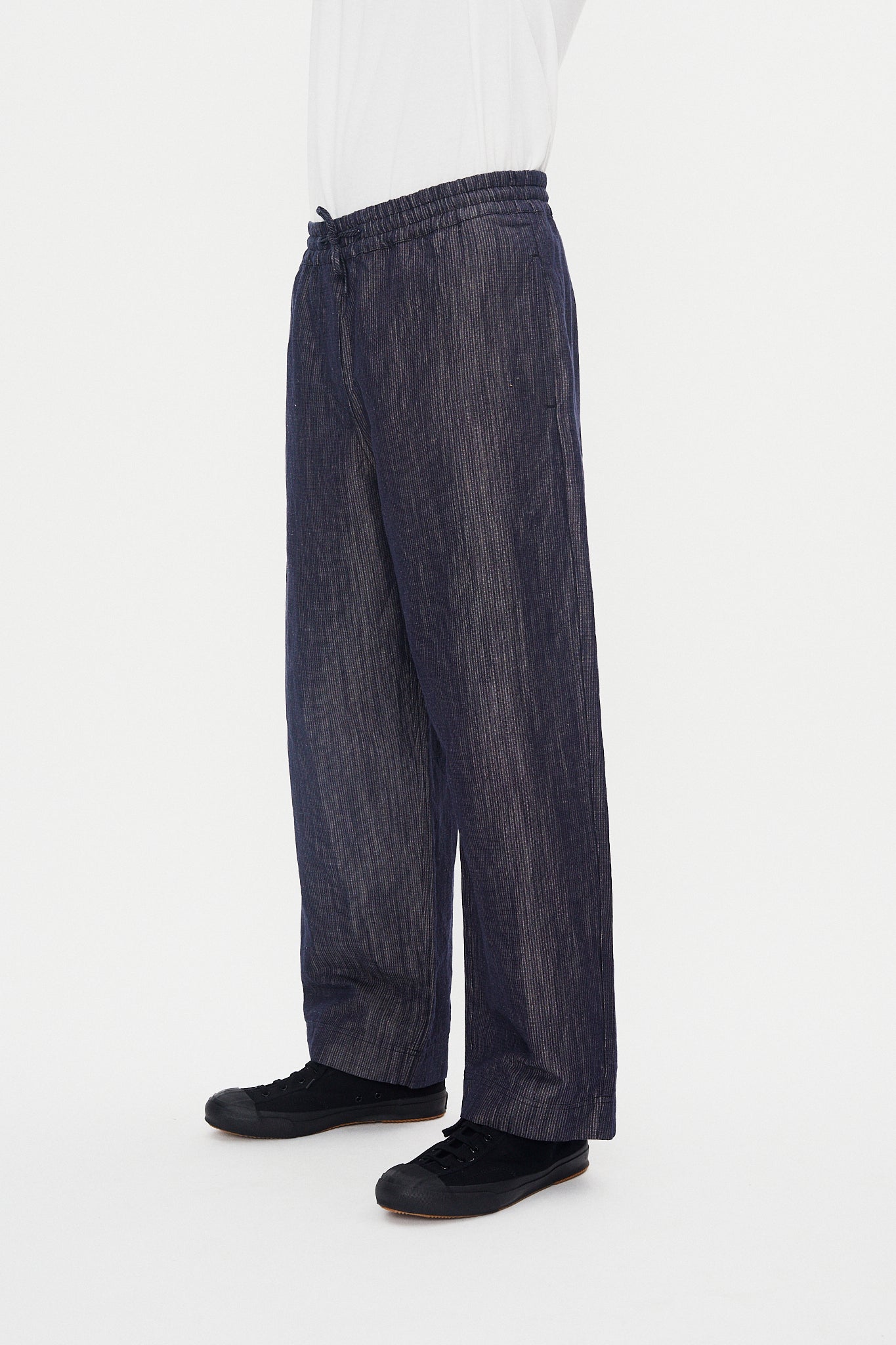 EMIR 31-66-3 | Loose Drawstring Pants | Navy Dobby