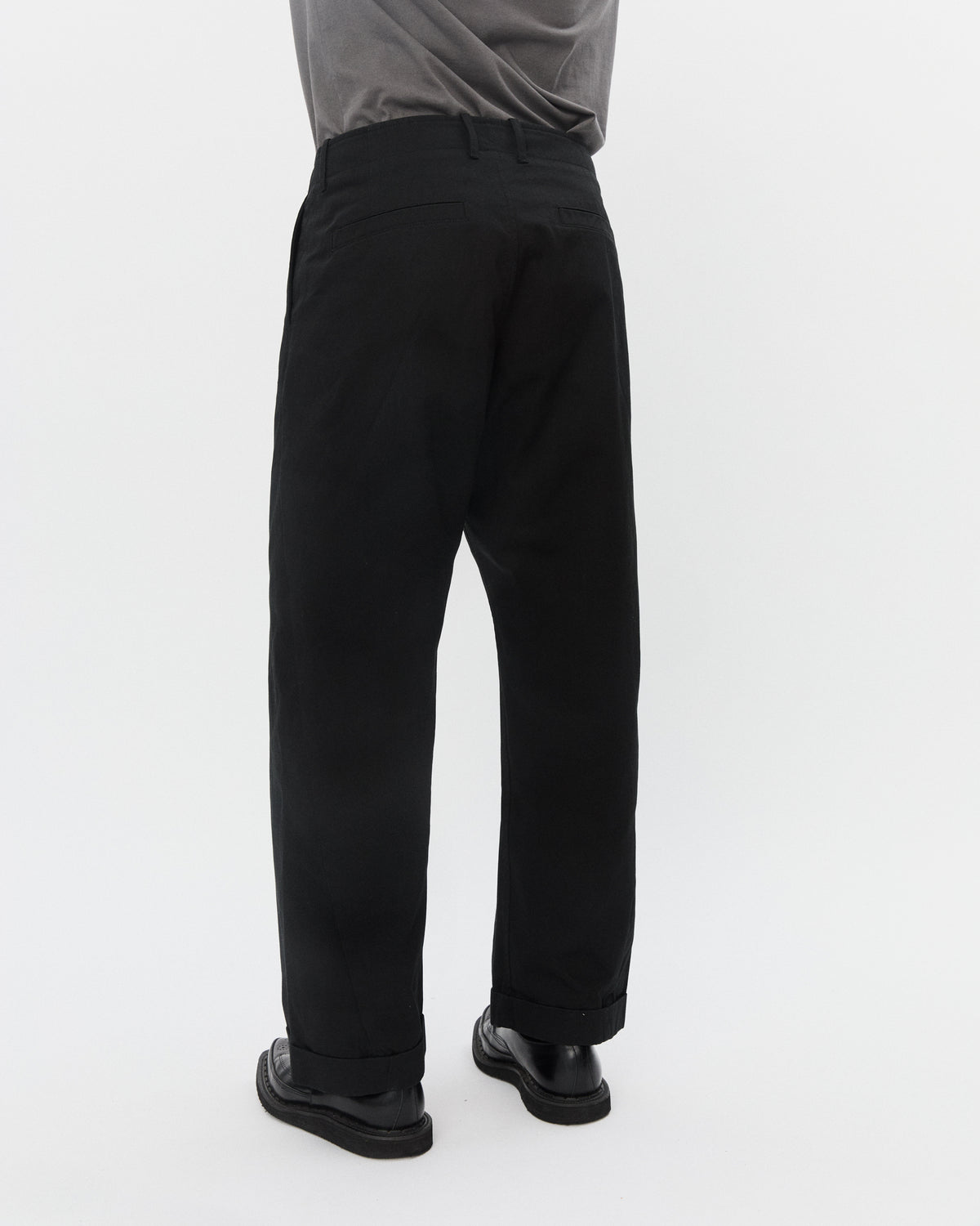 BOBBY 32-56-2 | Wide Pleated Trousers | Black