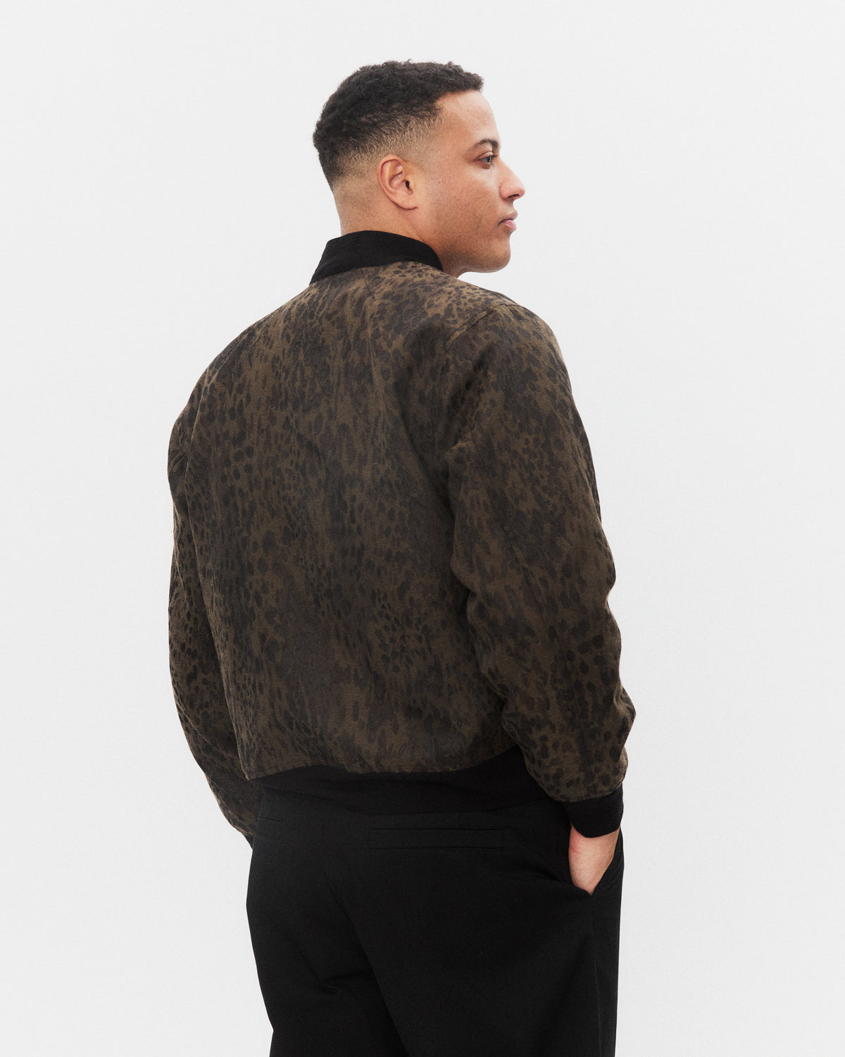 MAX 32-39-6 | Loose Fit Bomber Jacket | Camo Leopard
