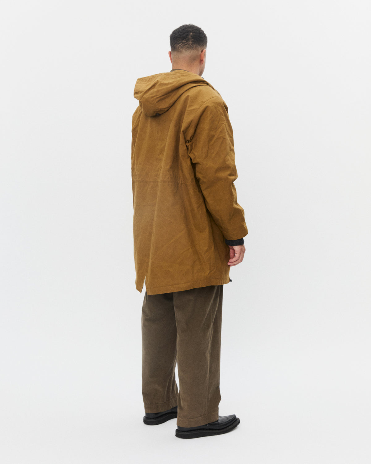 RASMUS 30-68-9 | Waxed Parka With Zipper | Breen
