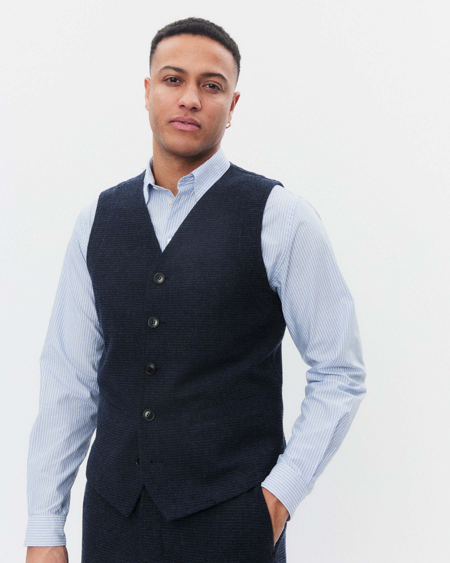 HENRI 32-21-3 | Classic Shirt | Blue Stripes