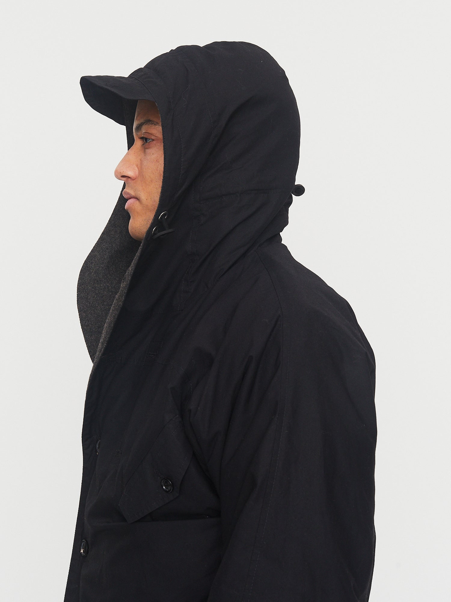 STORM 30-70-2 | Waxed Hooded Parka | Nero
