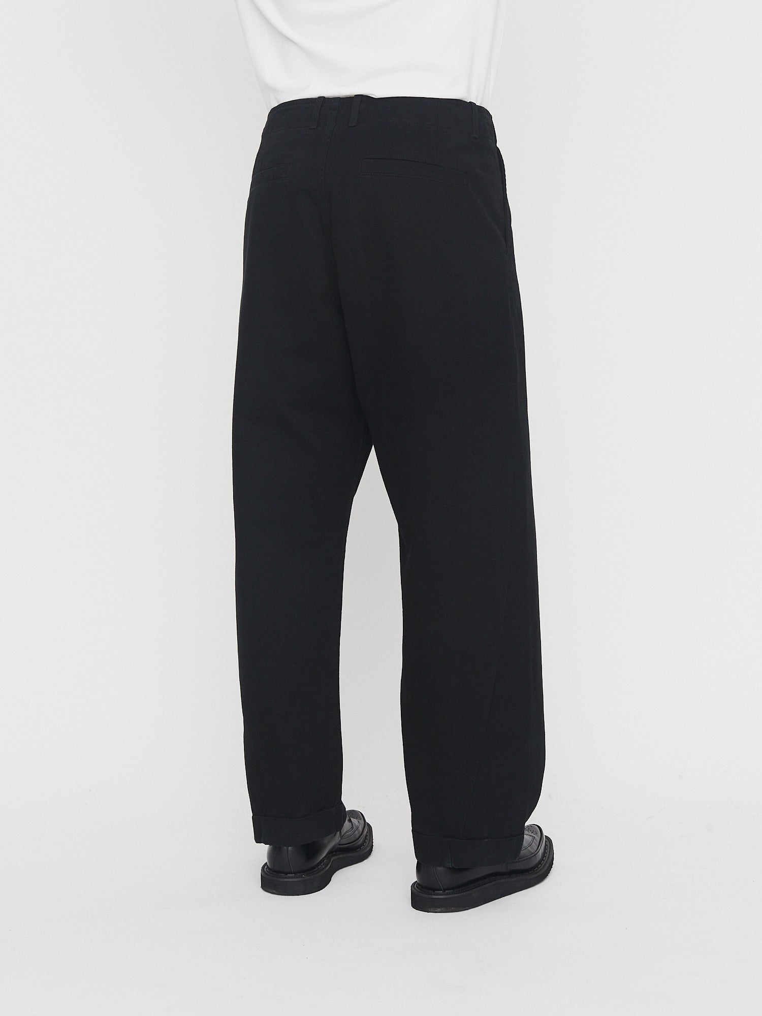 BOBBY 30-56-2 | Wide Pleated Everday Trousers | Black