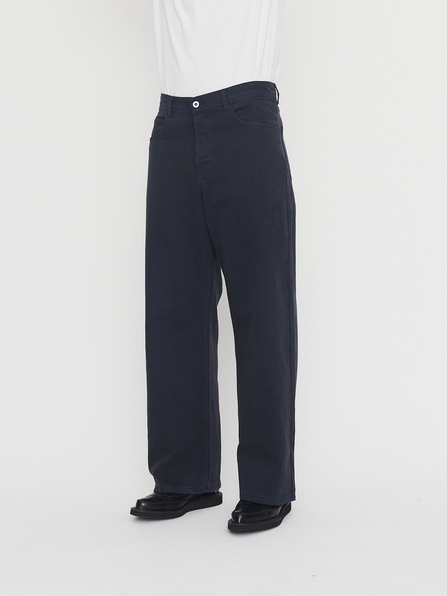 MILAN 30-26-3 | Straight Wide Workwear Trousers | Blue Whale