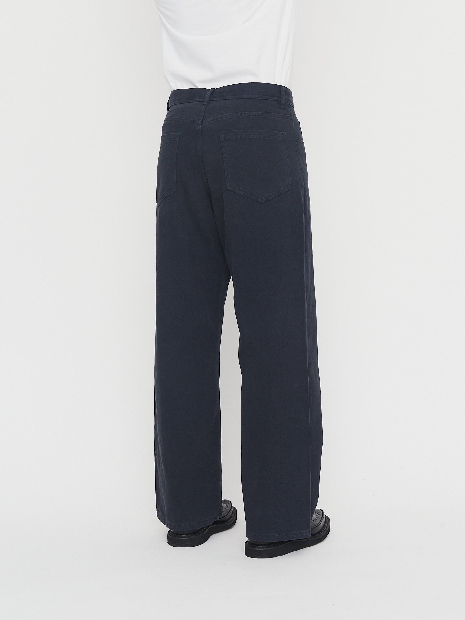 MILAN 30-26-3 | Straight Wide Workwear Trousers | Blue Whale
