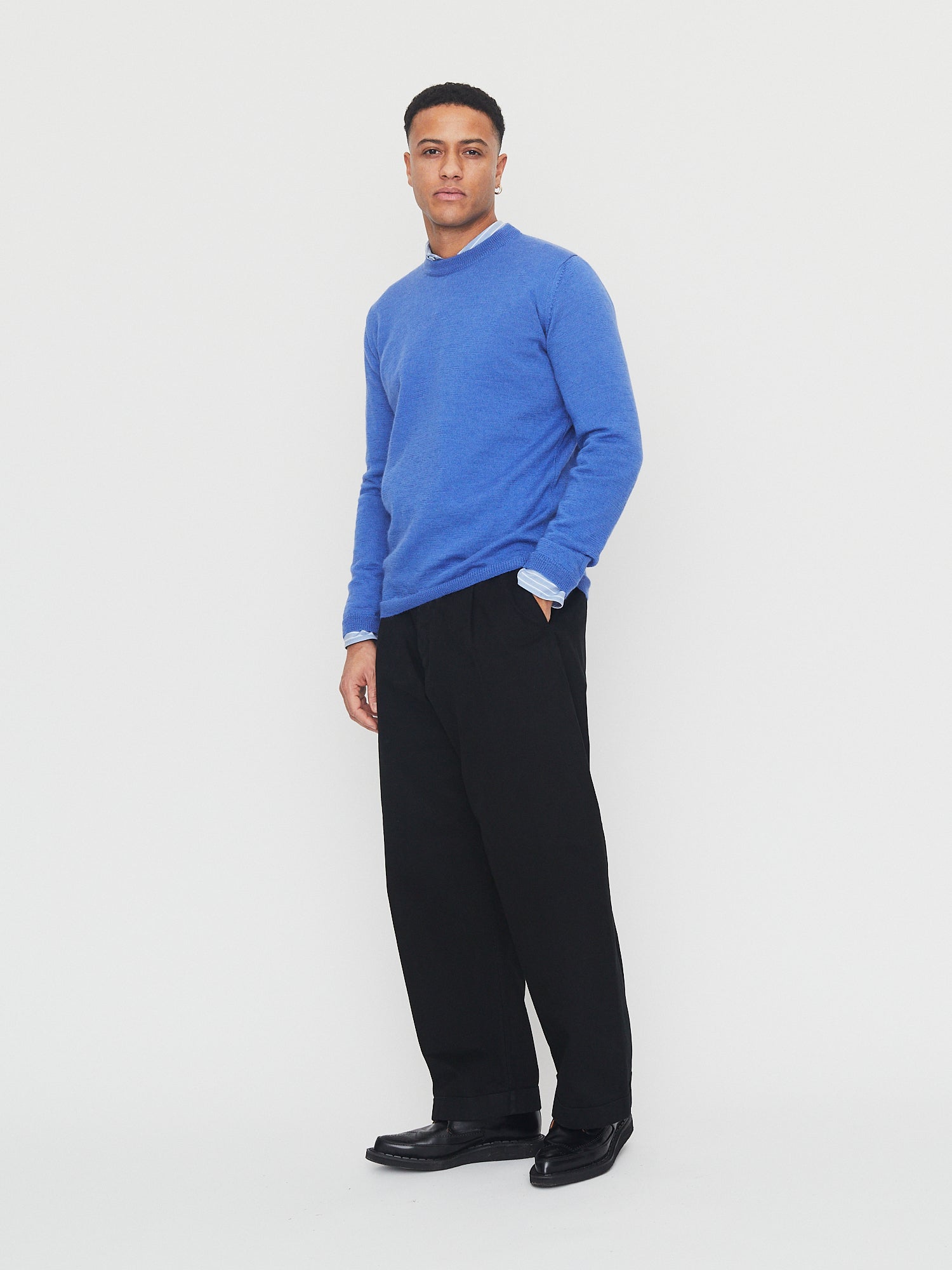 RAYMOND 30-19-3 | Loose Cut Shirt | Blue Stripes