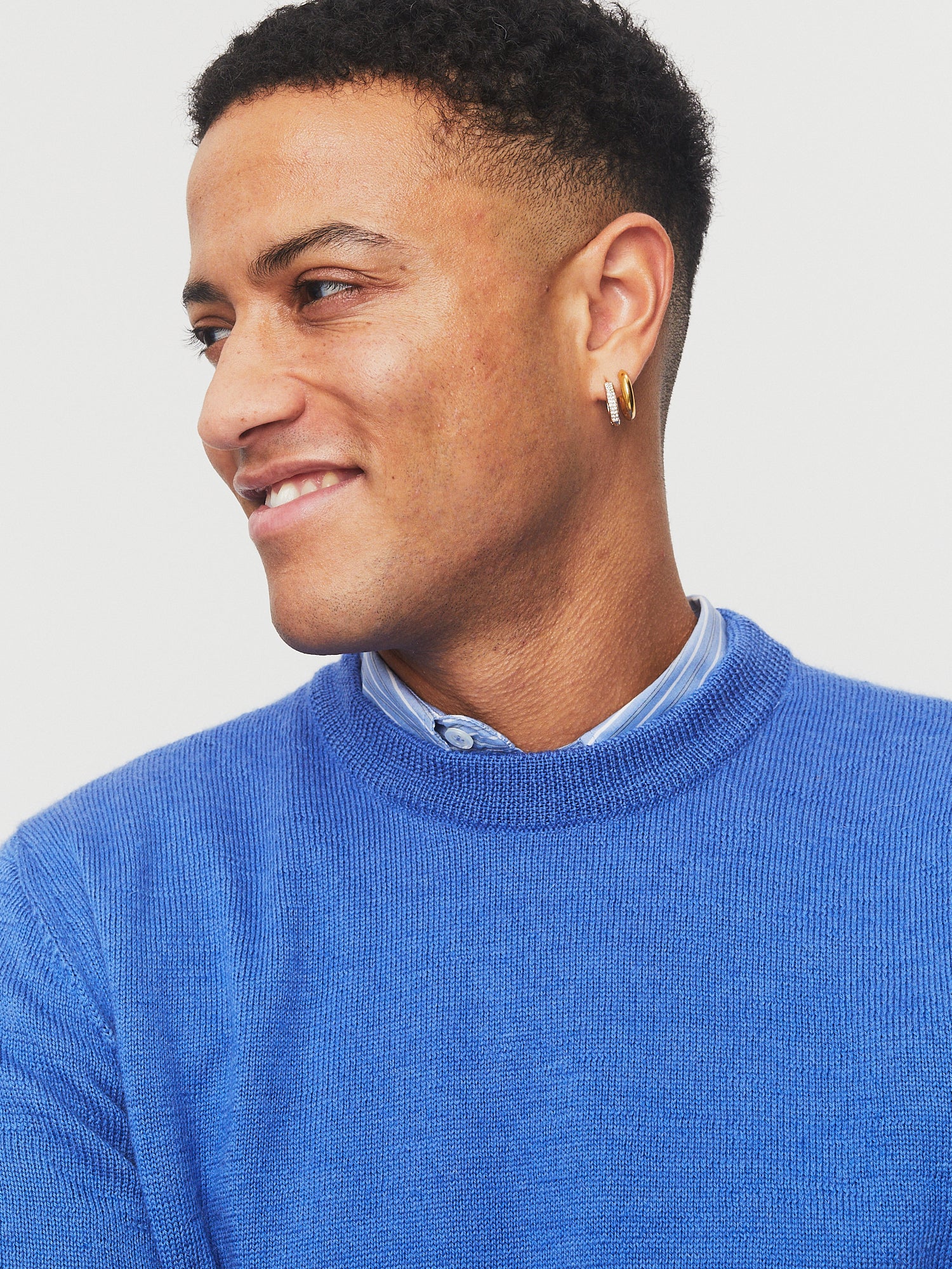 ESKE 30-04-3 | Knitted Crew Neck Sweater | Ice Blue