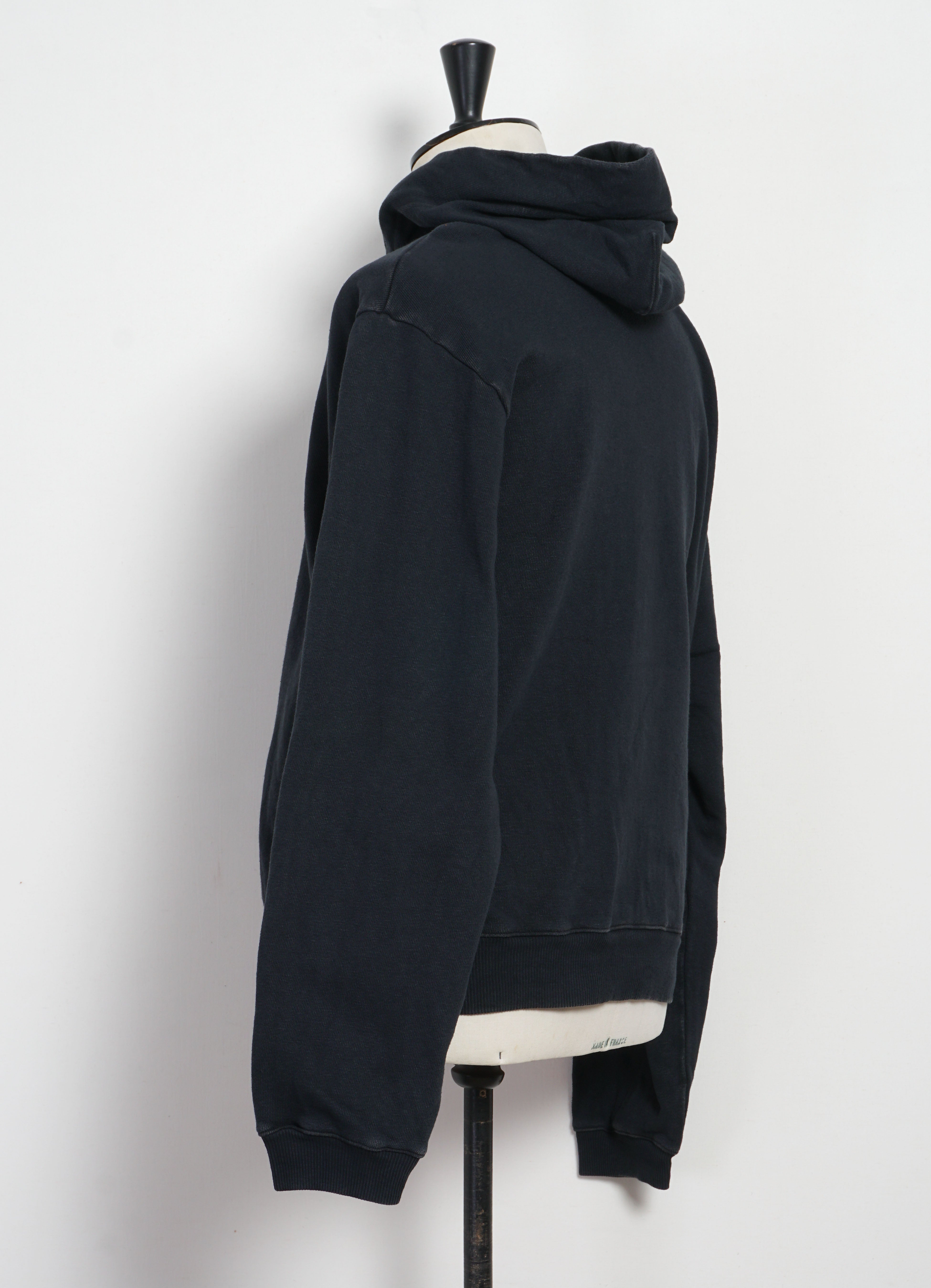 SWT | Knit Feather Cord Hoodie | Black