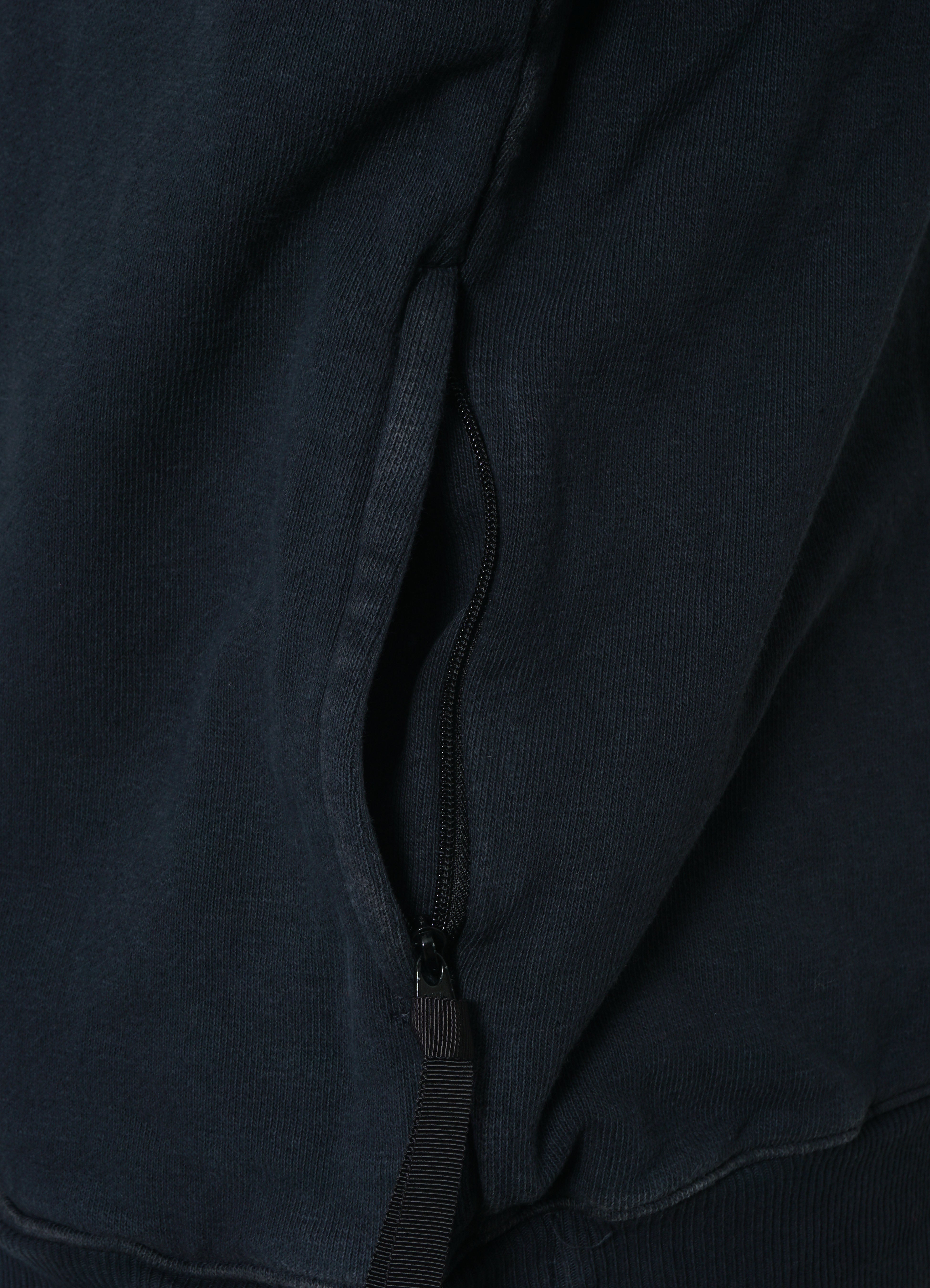 SWT | Knit Feather Cord Hoodie | Black