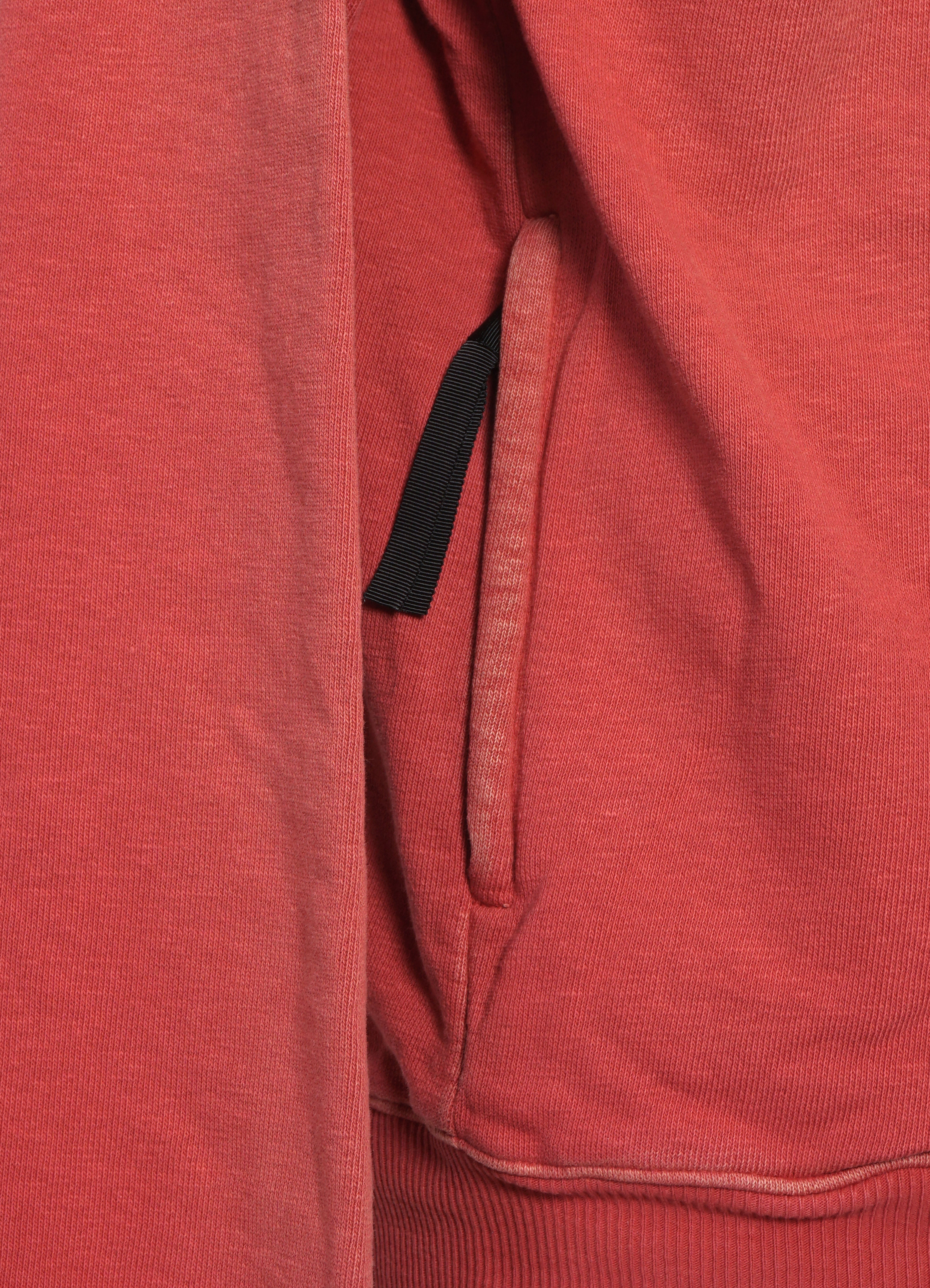 SWT | Knit Feather Cord Hoodie | Red