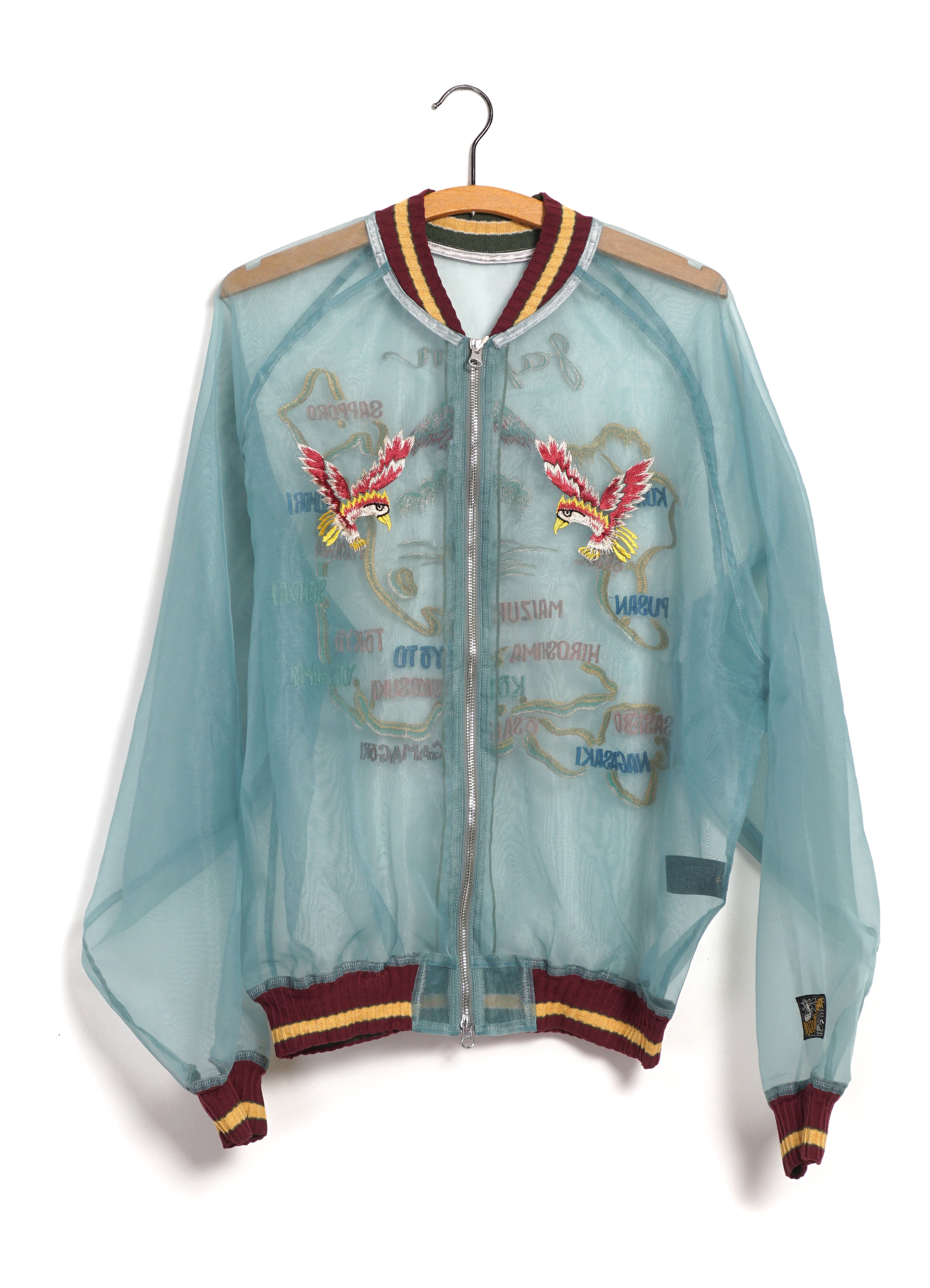 JAPAN | Sheer Pearl Souvenir Jacket | Moss Green