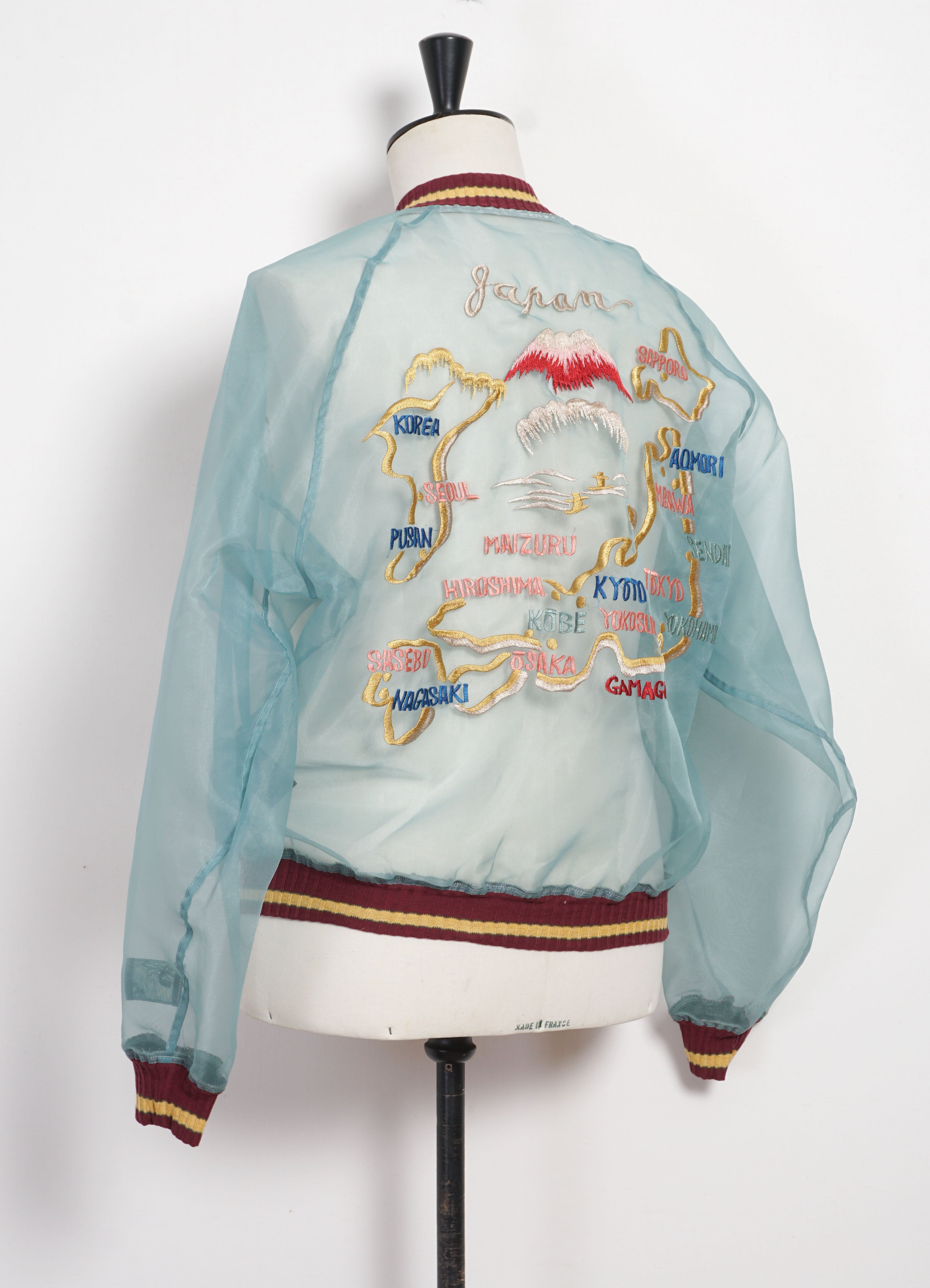 JAPAN | Sheer Pearl Souvenir Jacket | Moss Green