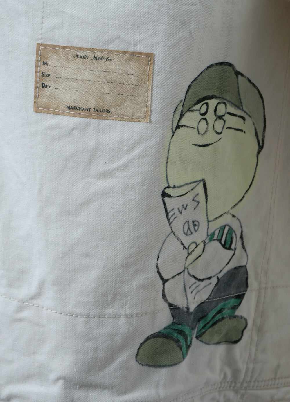 CACTUS BEER | Rough-Face Twill Jacket (Memorial Paint Model) | Ecru