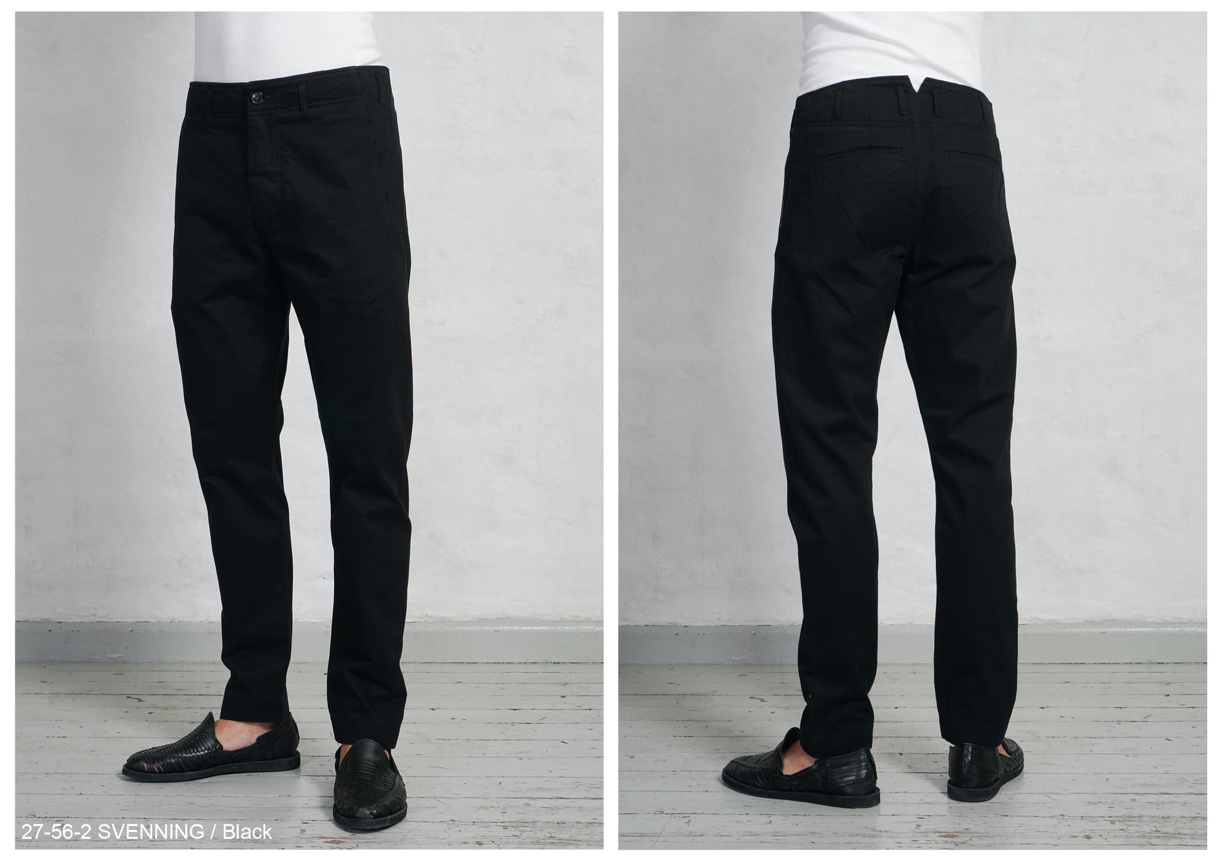 SVENNING | Slim Fit Everyday Trousers | Black