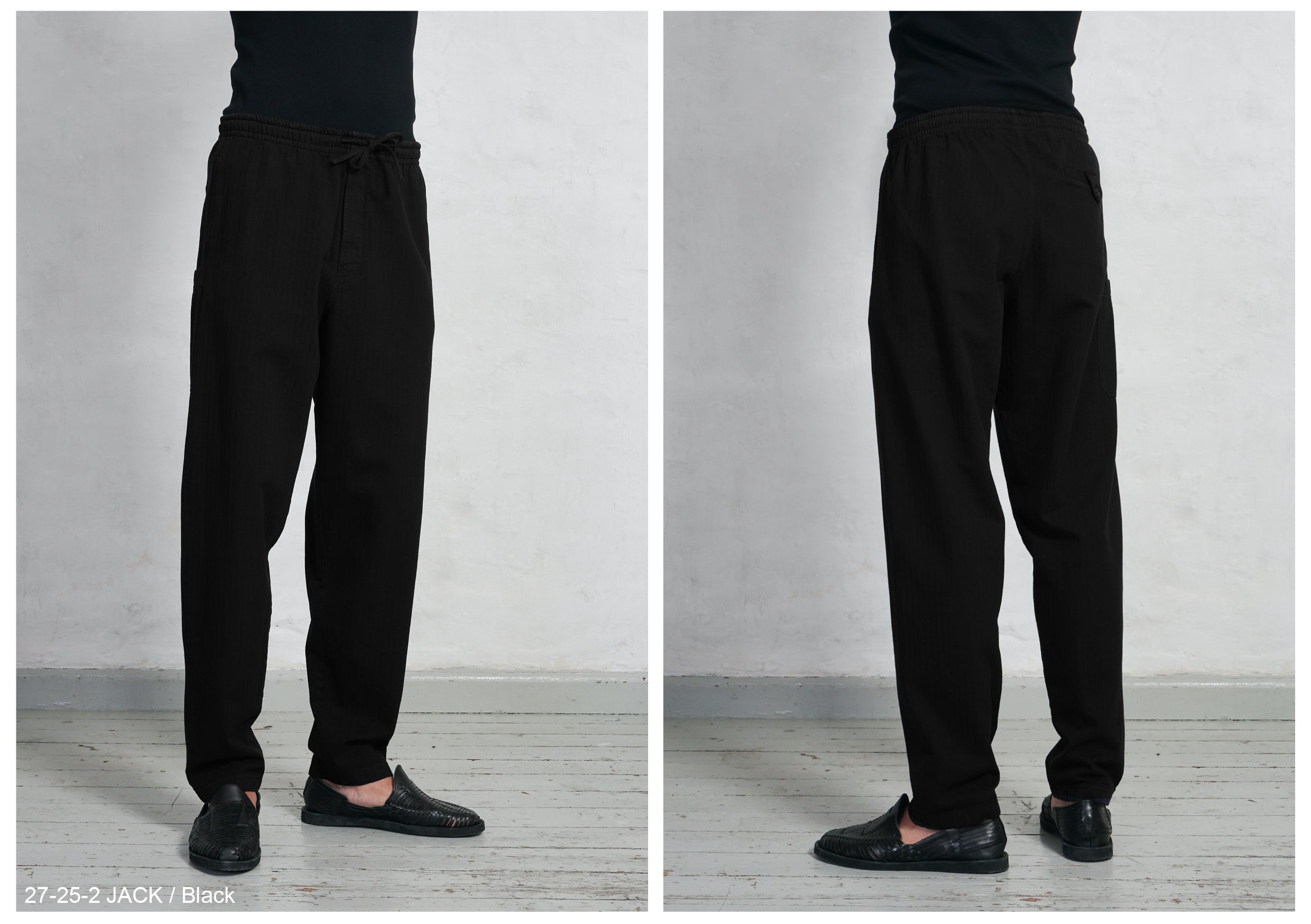 JACK | Casual Drawstring Trousers | Black