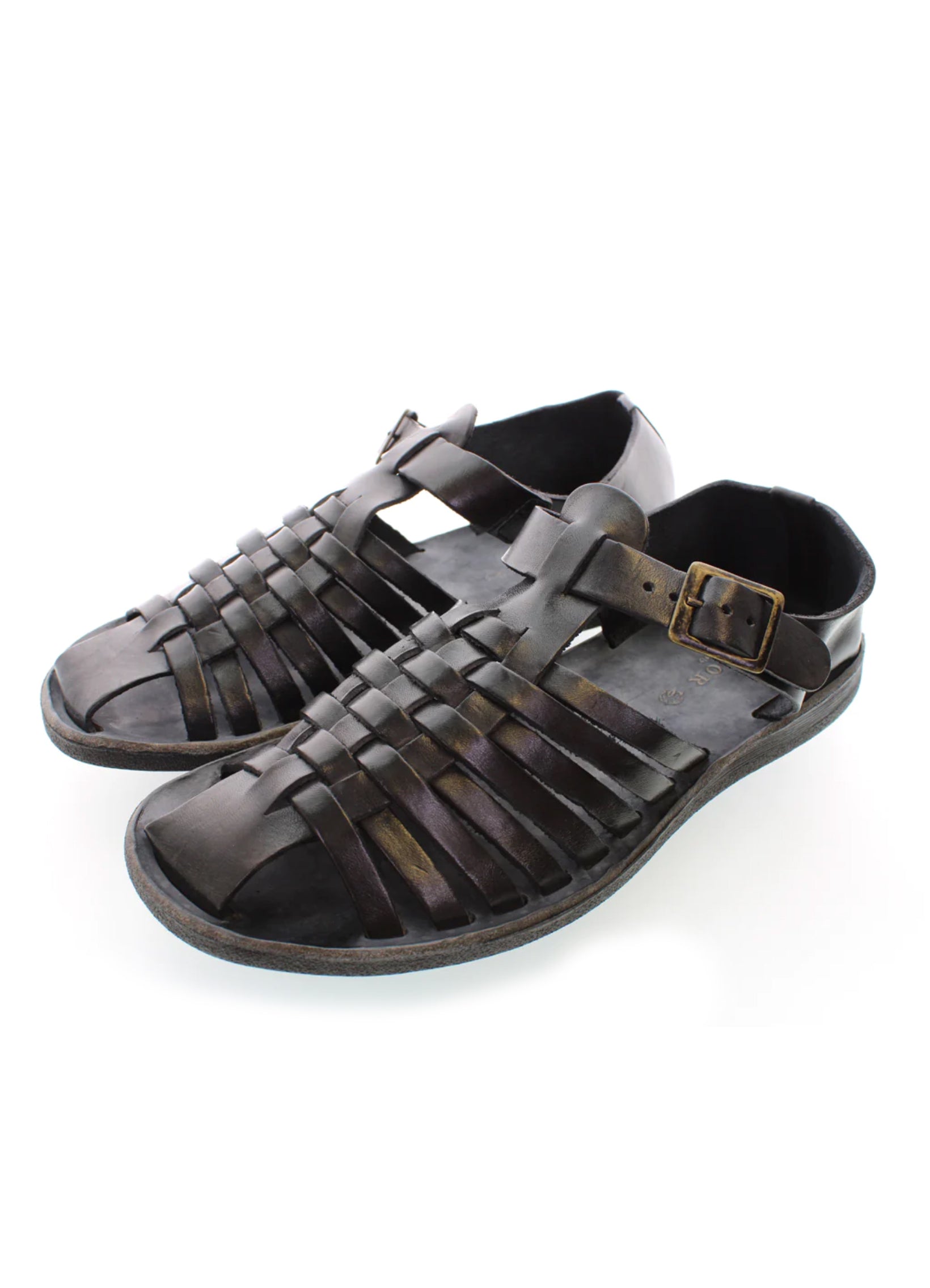 ARES | Vegetable Tanned Leather Sandal | Black