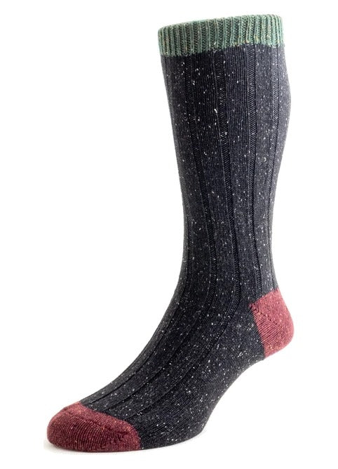 THORNHAM | Scott Nichol Merino Wool Socks | Anthracite Fleck