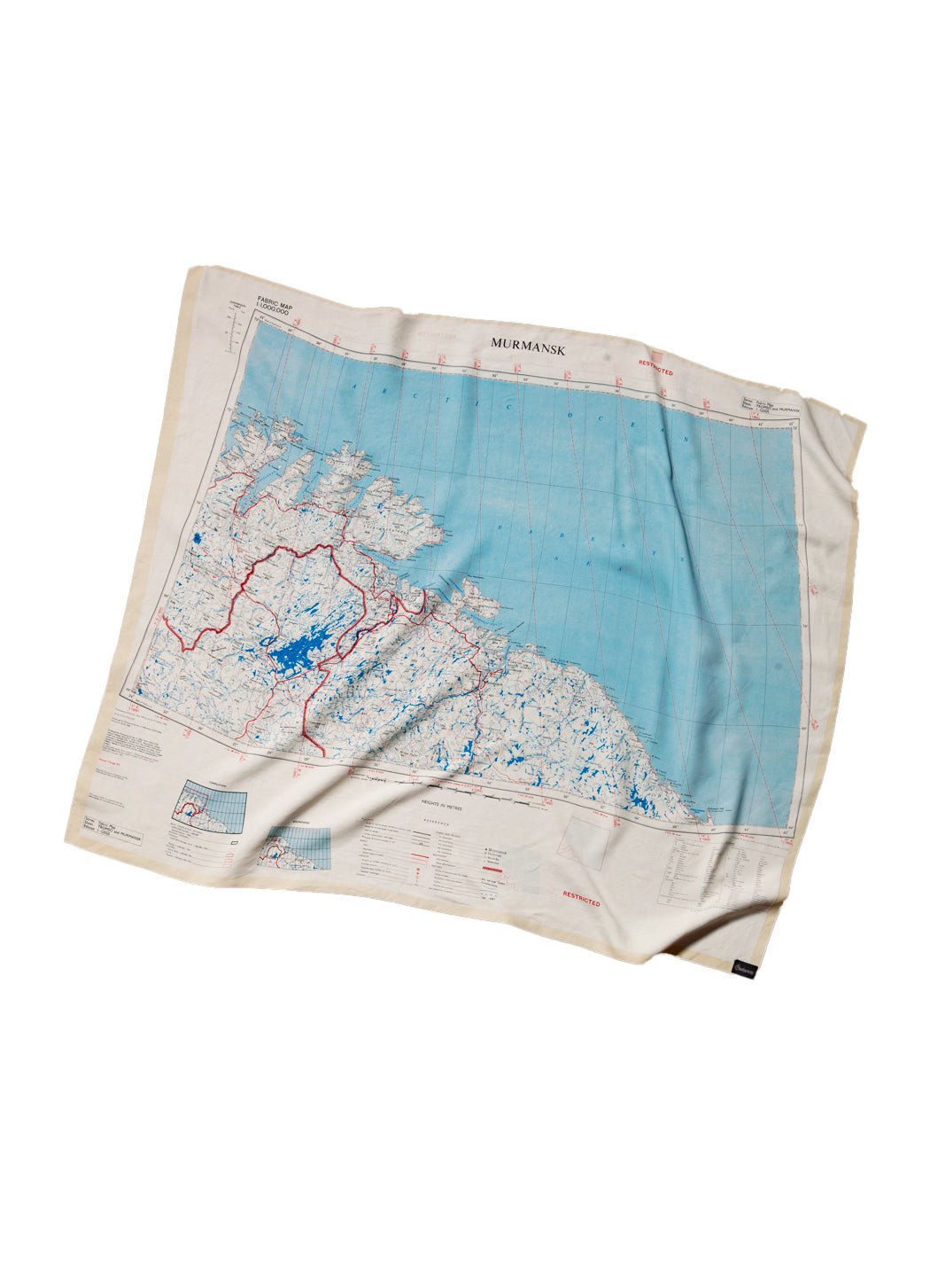ESCAPE SCARF | Vintage British Army Map | Murmansk / Tromso