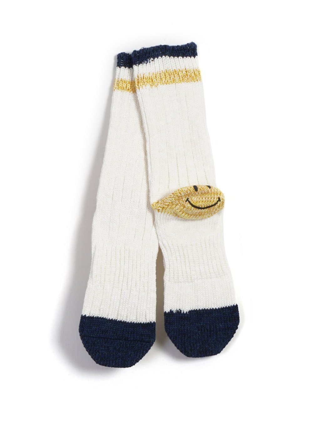 IVY RAINBOWY HAPPY HEEL | 3x1 Rib Socks | White