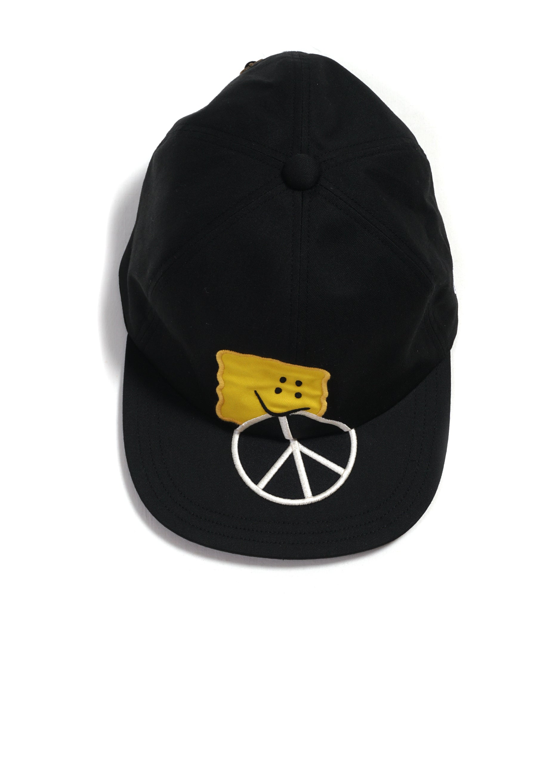 PECKISH PEACE | Embroidered Chino Baseball Cap | Black