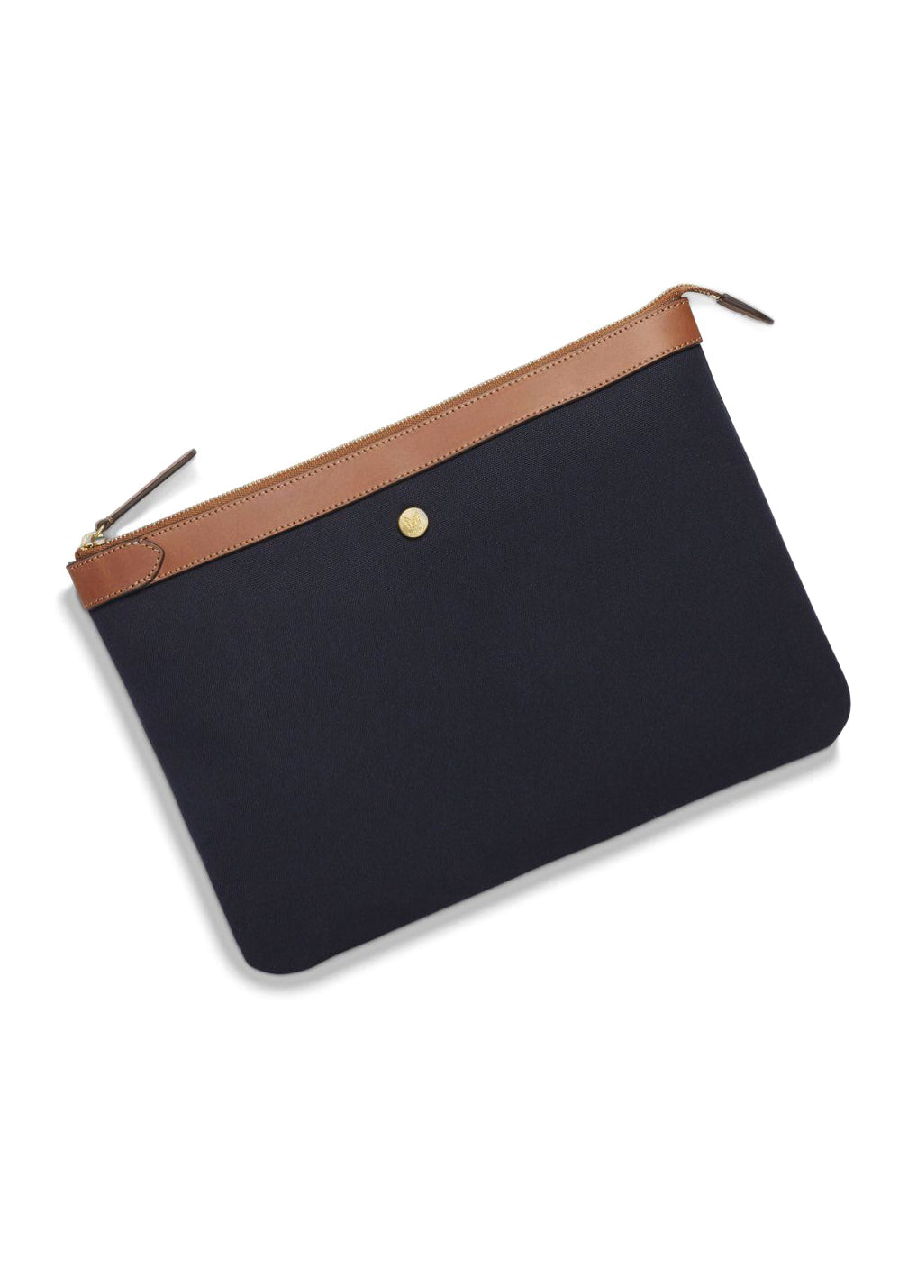 M/S POUCH LARGE | Midnight Blue/Cuoio