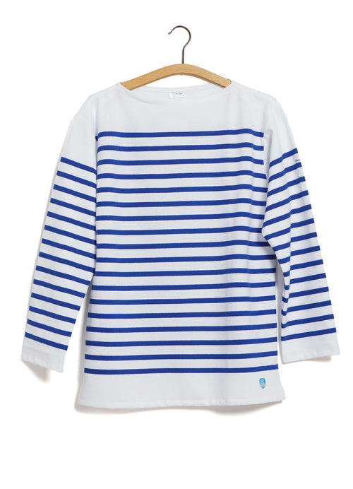 MARINE NATIONALE | Striped T-shirt | White Blue