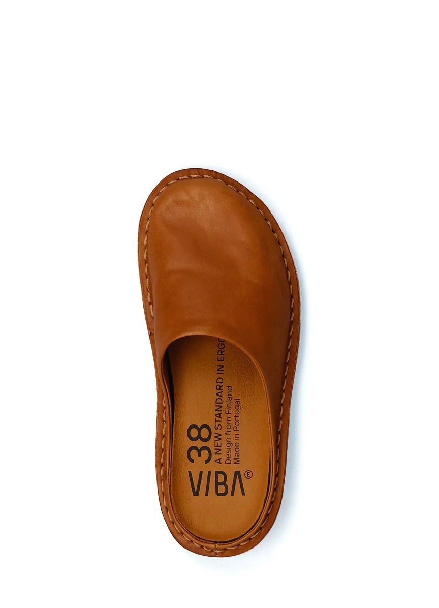 ROMA | Vegetable Tanned Leather Slipper | Cognac Brown – HANSEN