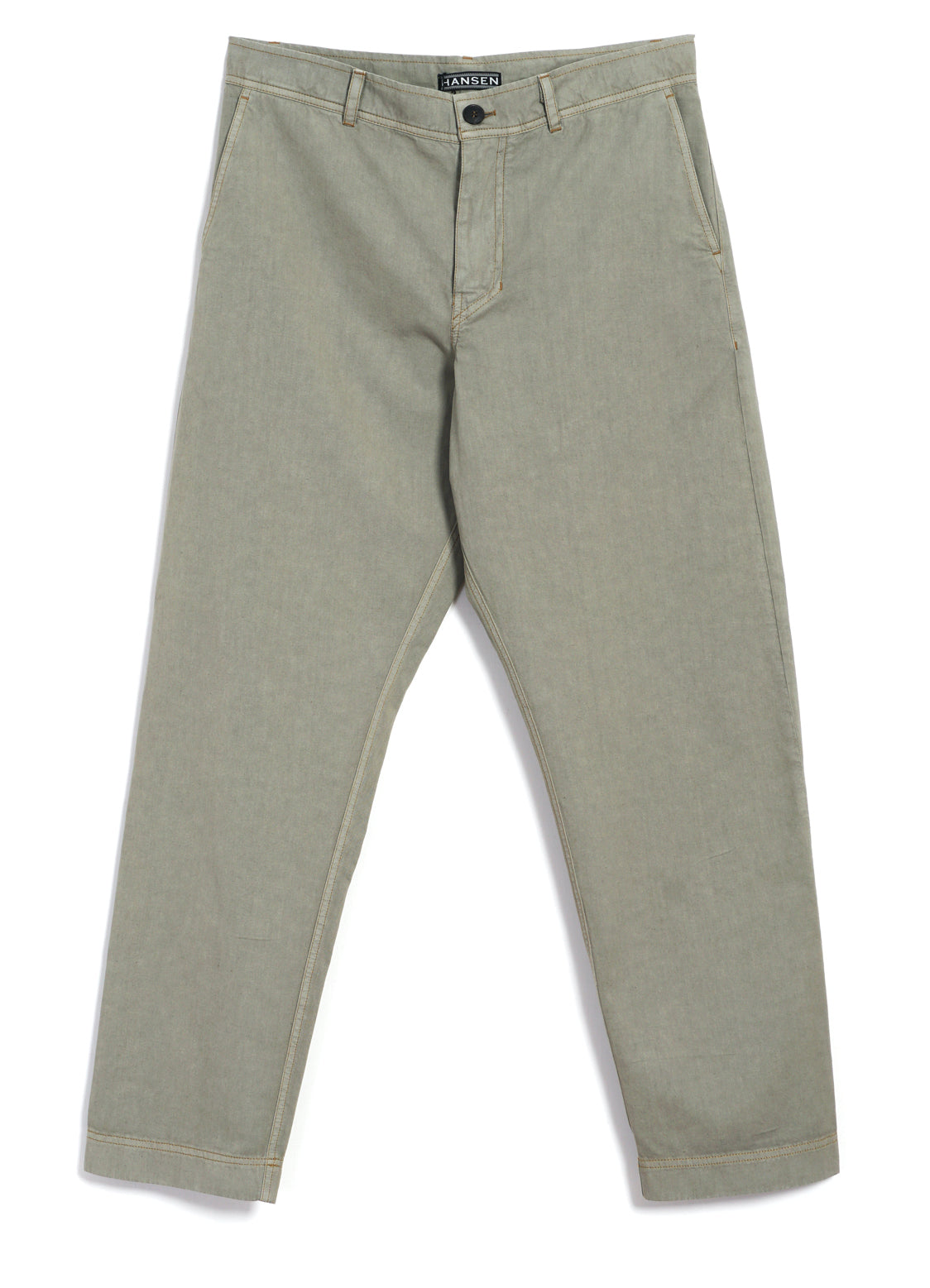 TYGE | Wide Cut Cropped Trousers | Light Sage