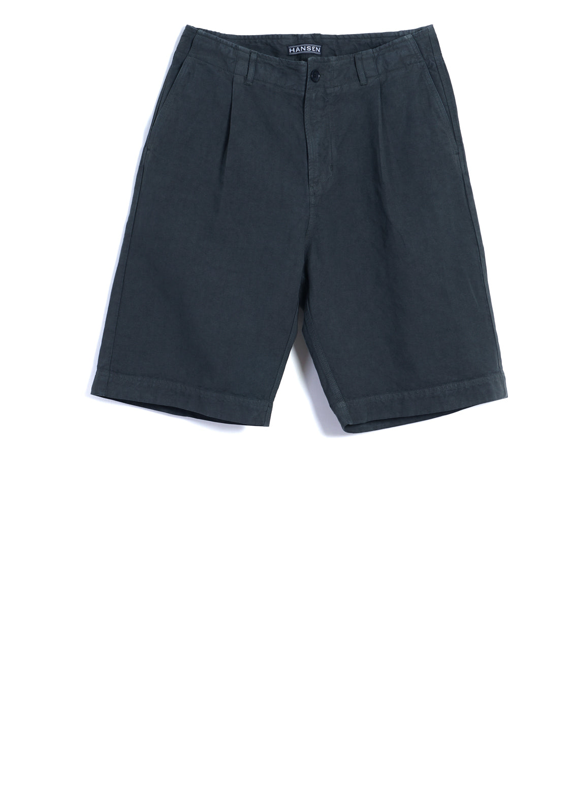 ROBIN | Wide Pleated Shorts | Blue Grey