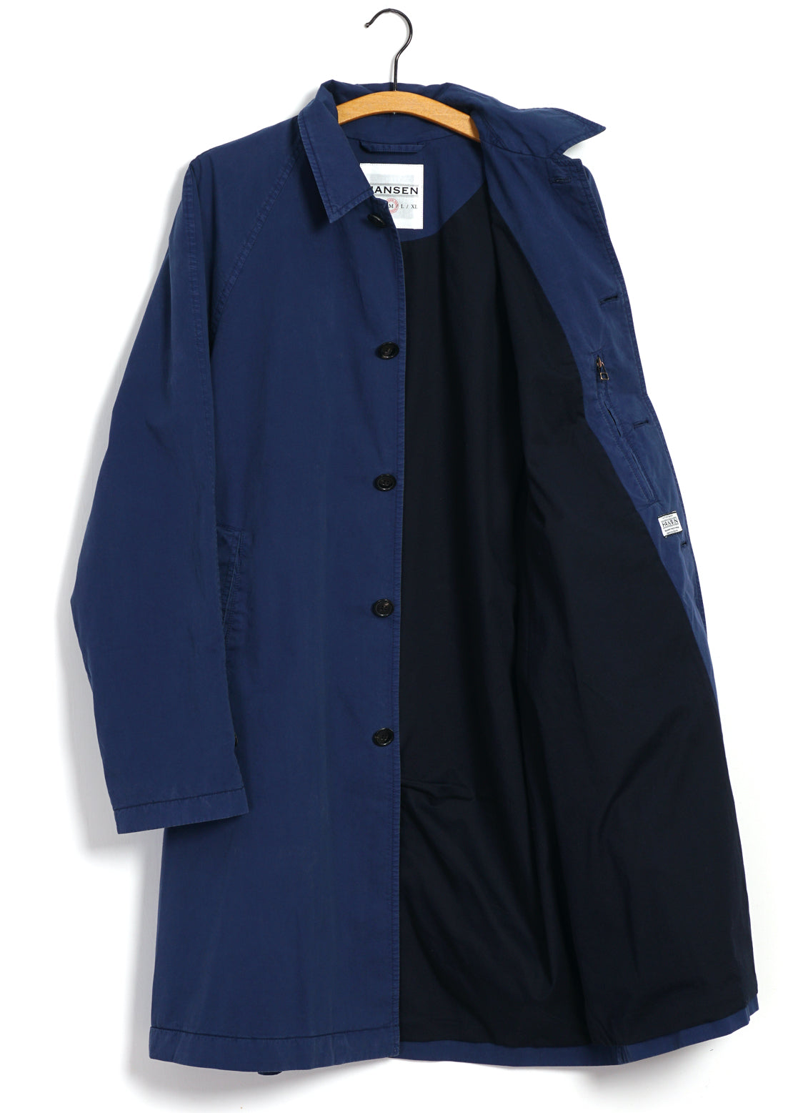 MORITZ | Long Windbreaker Coat | Work Blue
