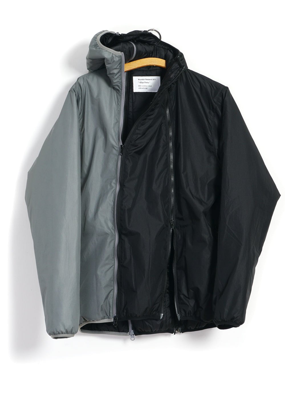 4 ZIPS PARKA | Black/Grey | HANSEN Garments