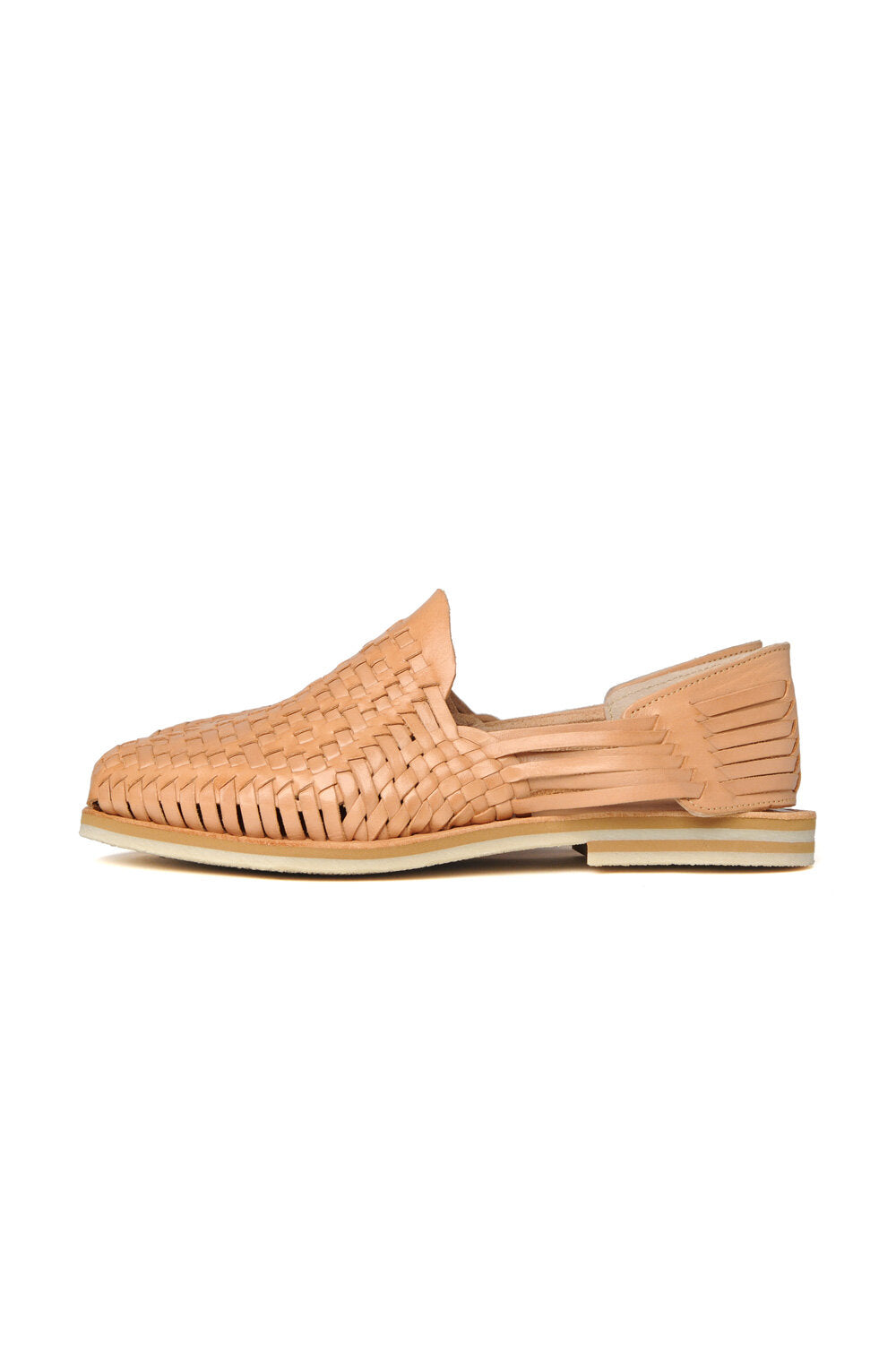 Rio Grande Leather Huarache | Slip on Vegetable Tanned Sandals | Tan 1