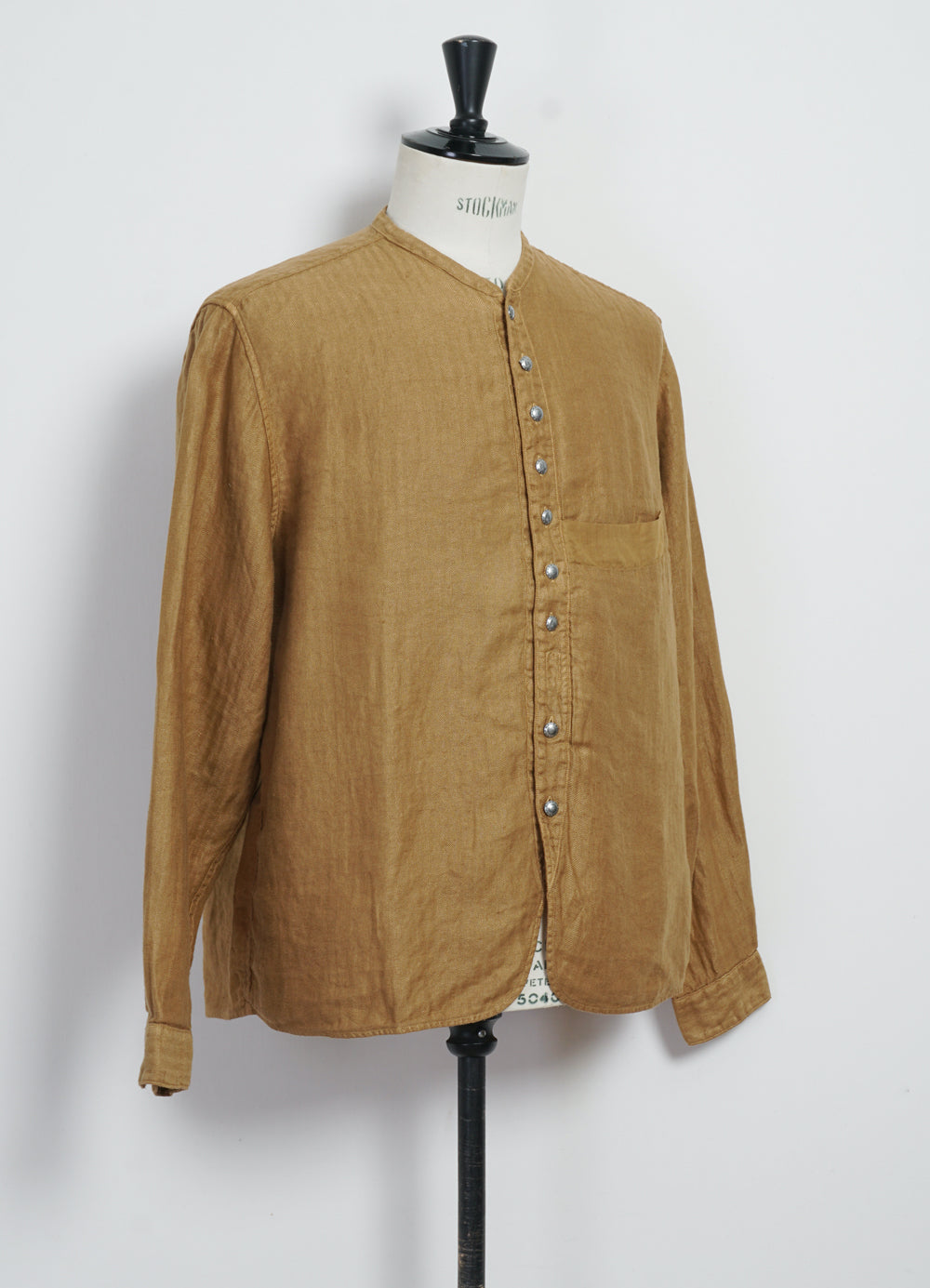 PENNY SHIRT | Gauze Linen Herringbone Shirt | Gold