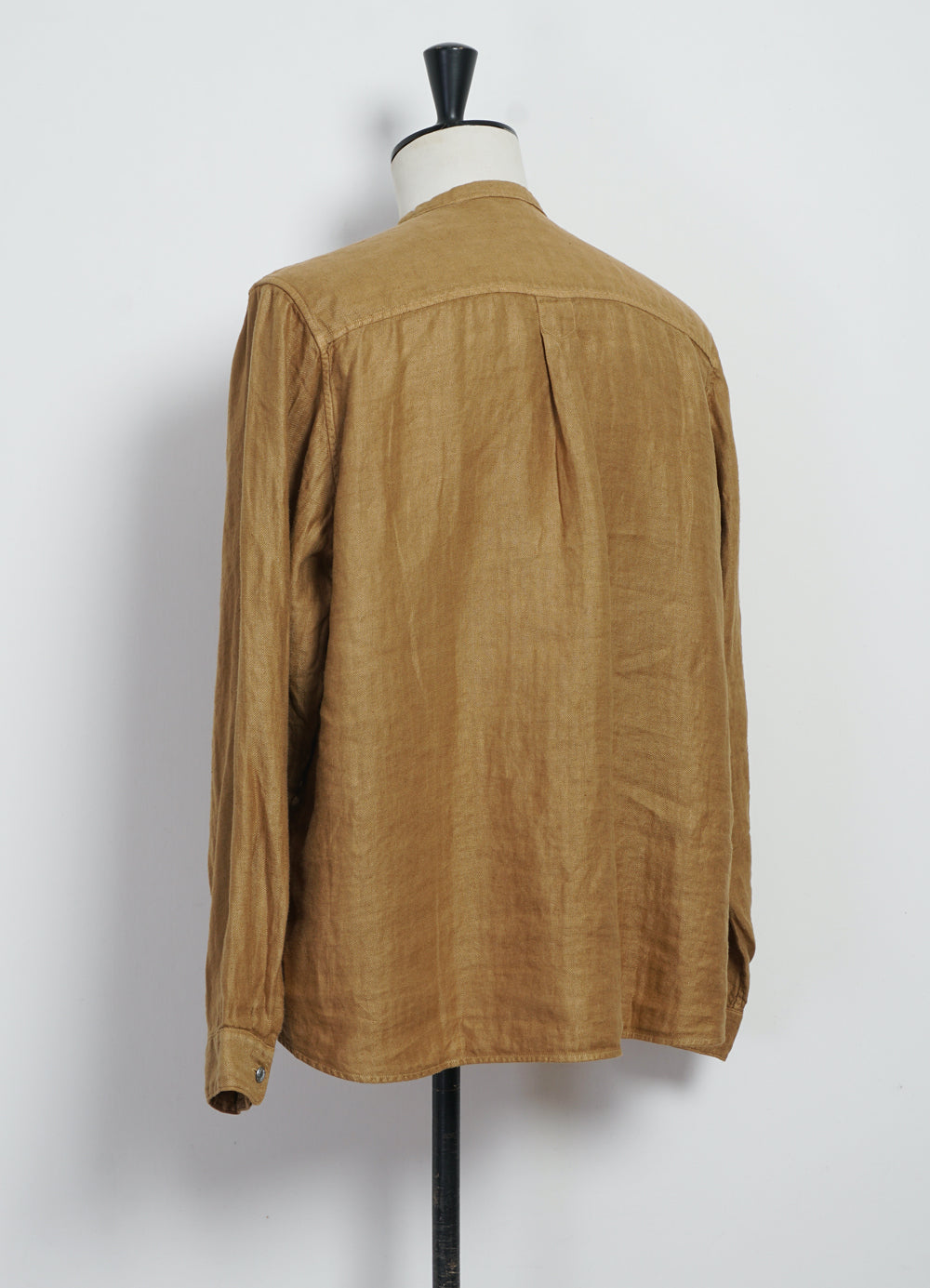 PENNY SHIRT | Gauze Linen Herringbone Shirt | Gold