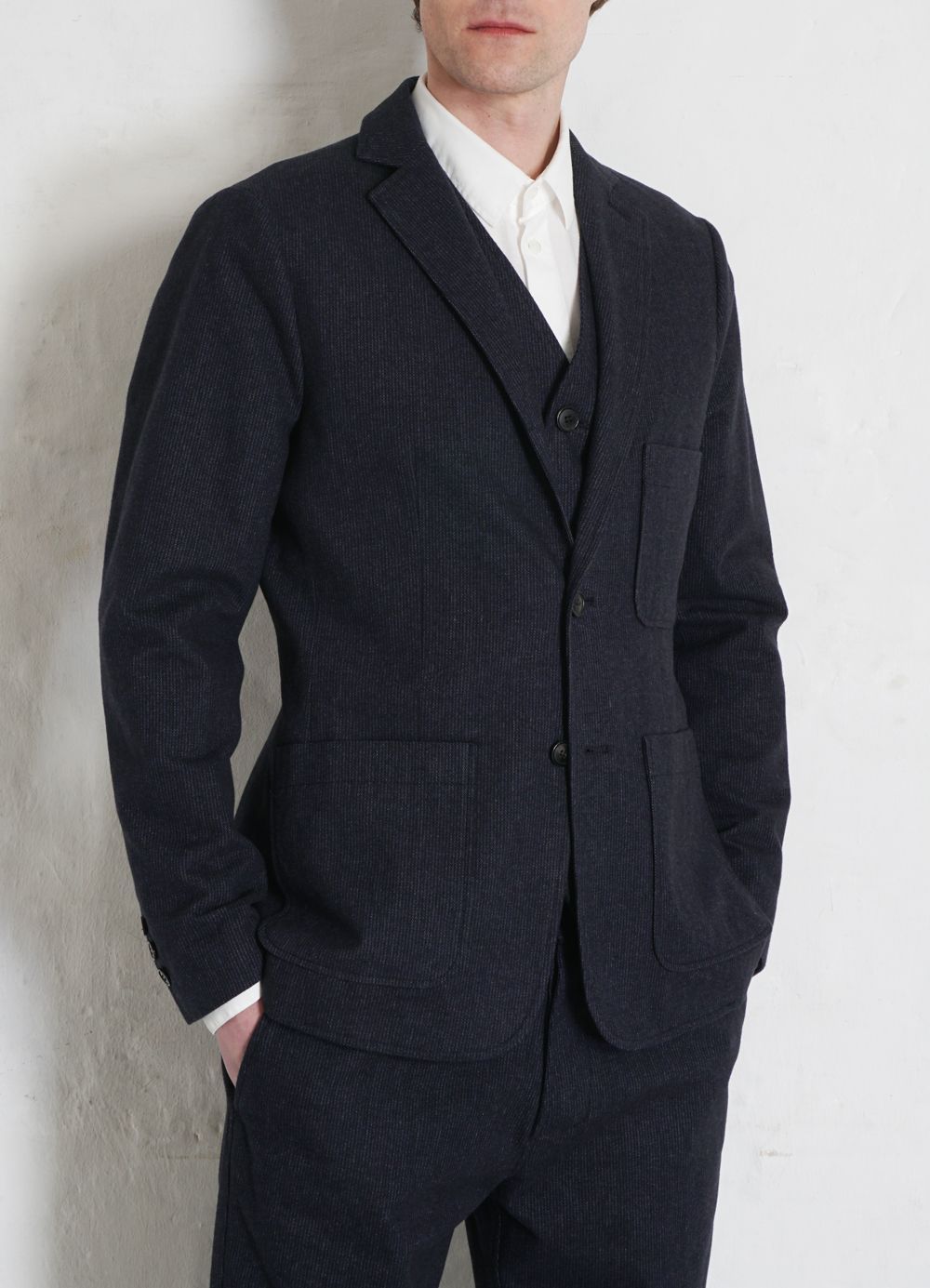 CHRIS | Classic Two Button Blazer | Brushed Blue