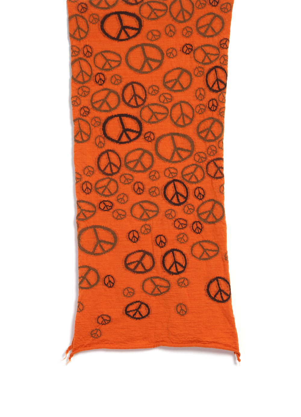PEACE | Compressed Wool Scarf | Orange