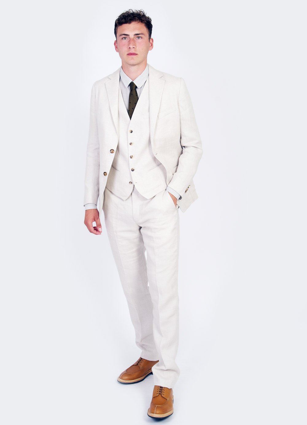 ALEX | Formal Suit Trousers | Ecru I €270 -HANSEN Garments- HANSEN Garments