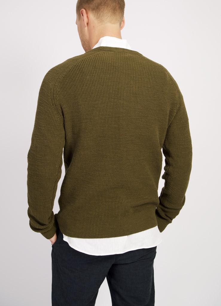 ALFRED | Knitted Basic Crewneck | Army | €175 -HANSEN Garments- HANSEN Garments