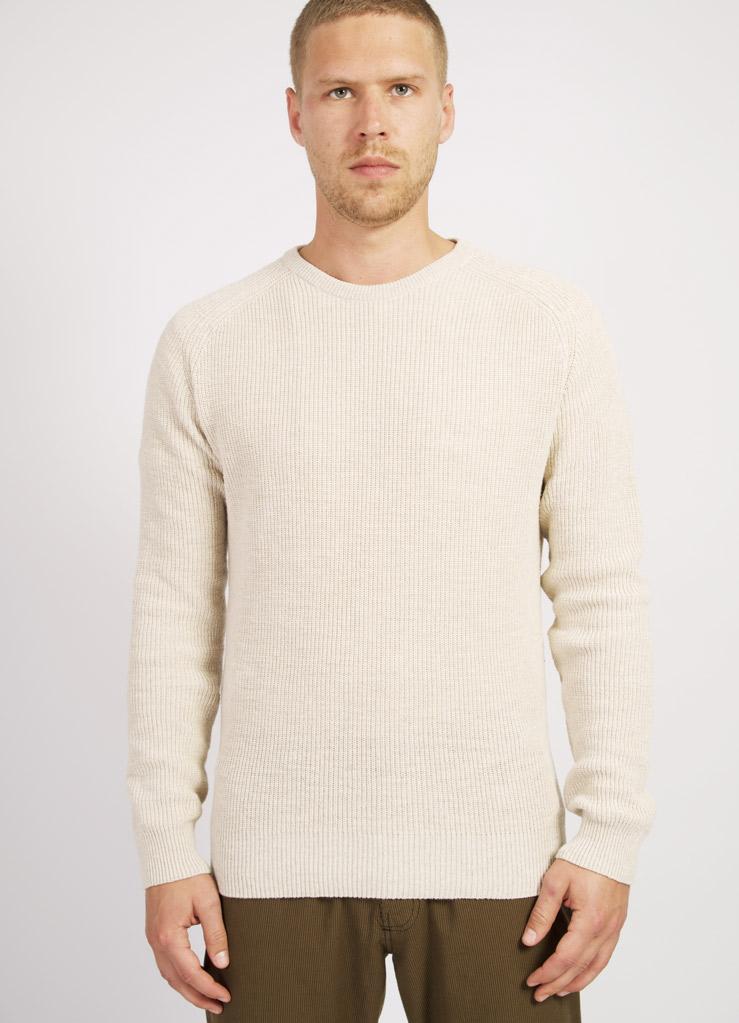 ALFRED | Knitted Basic Crewneck | Nature | €175 -HANSEN Garments- HANSEN Garments